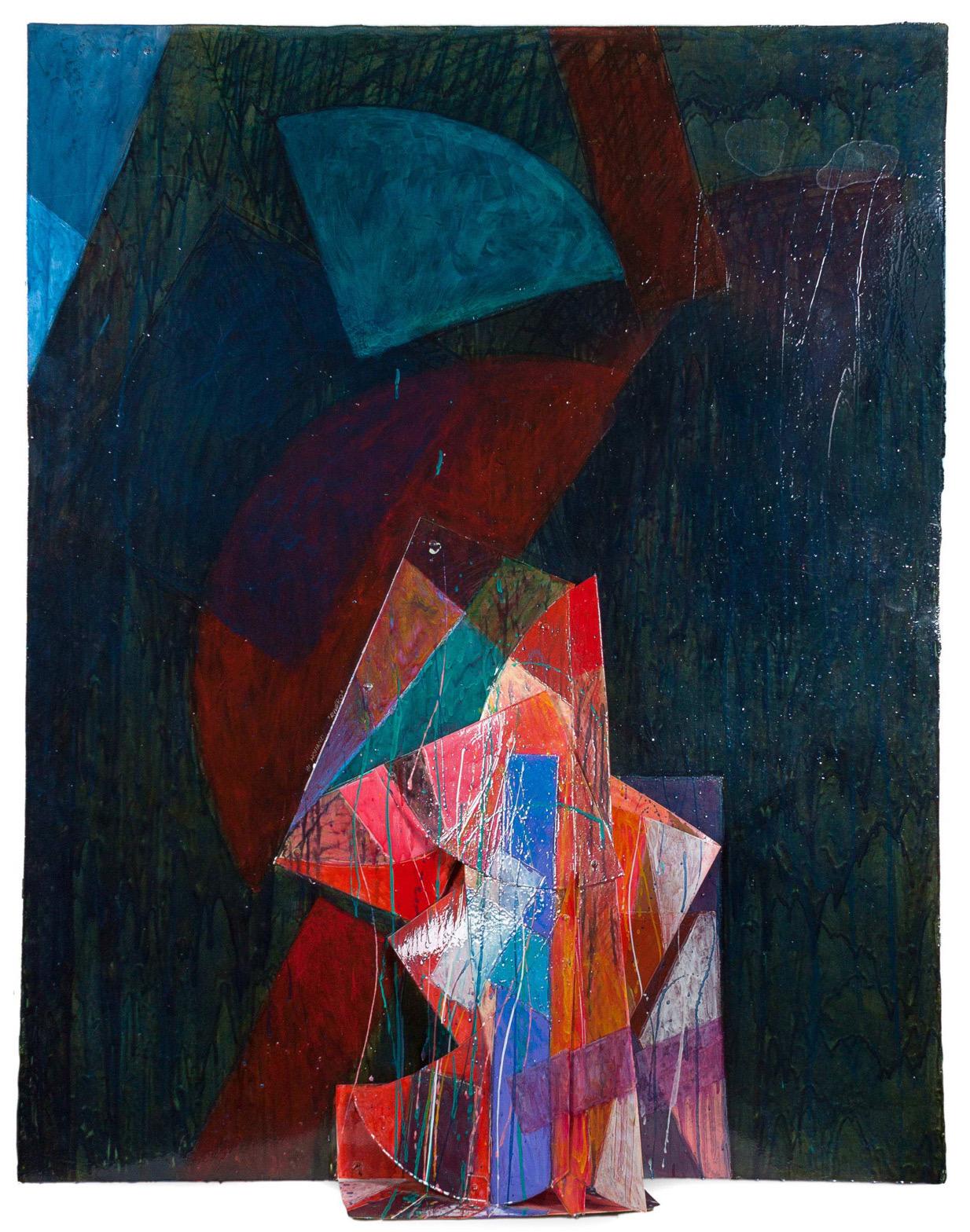 Very Large Constructed Abstract Mixed Media Painting Wall Sculpture Tom Holland in vendita 14