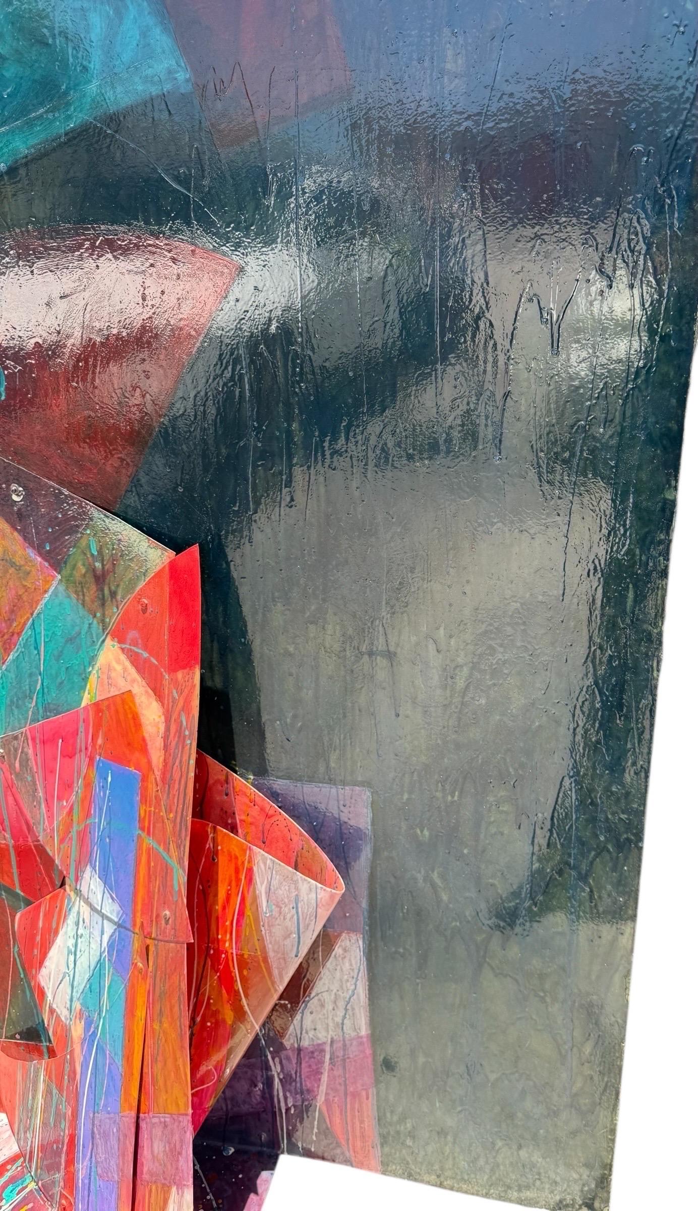 Very Large Constructed Abstract Mixed Media Painting Wall Sculpture Tom Holland in vendita 16