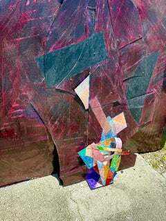 Very Large Constructed Abstract Mixed Media Painting Wall Sculpture Tom Holland