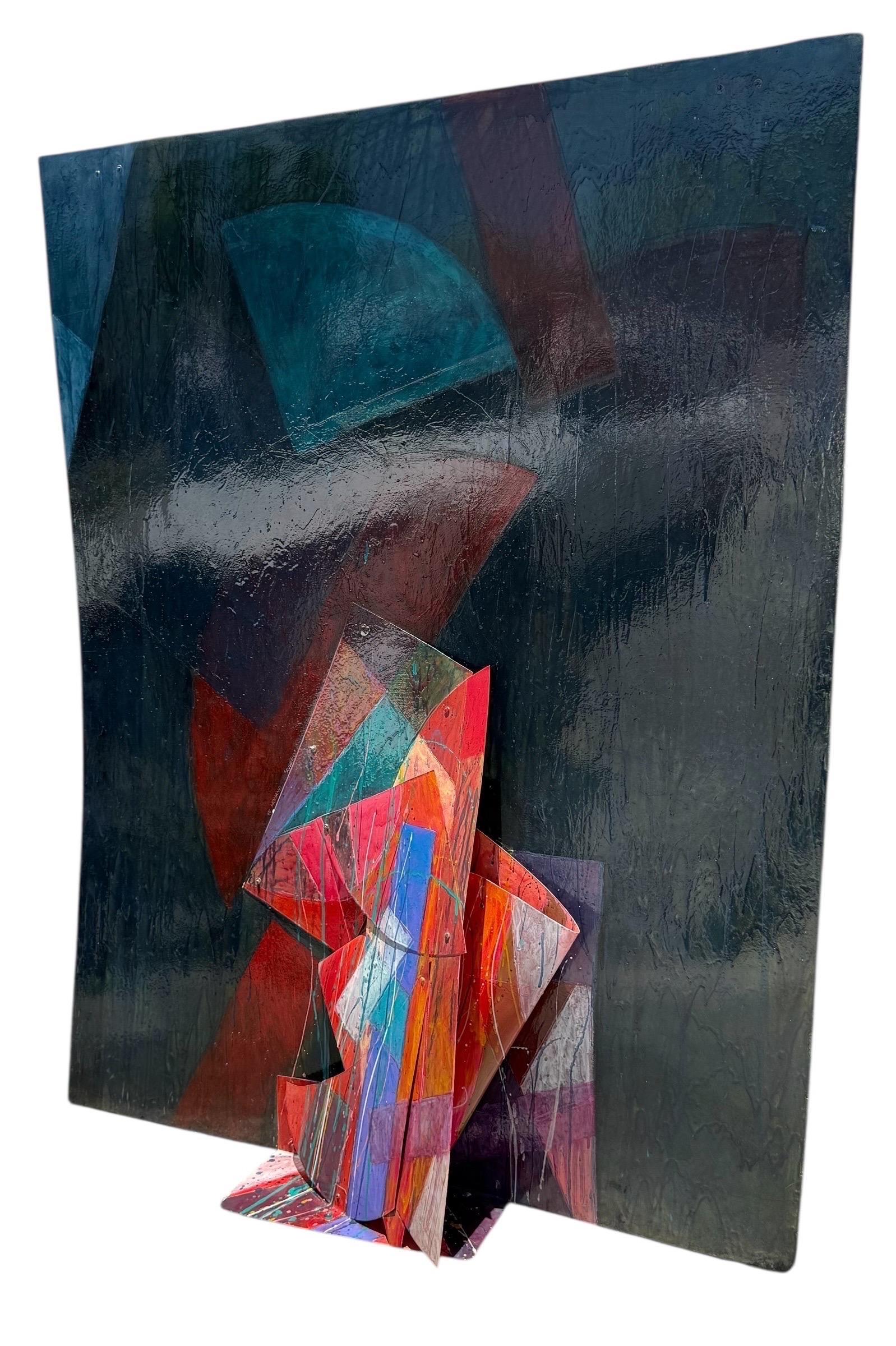 Very Large Constructed Abstract Mixed Media Painting Wall Sculpture Tom Holland in vendita 3
