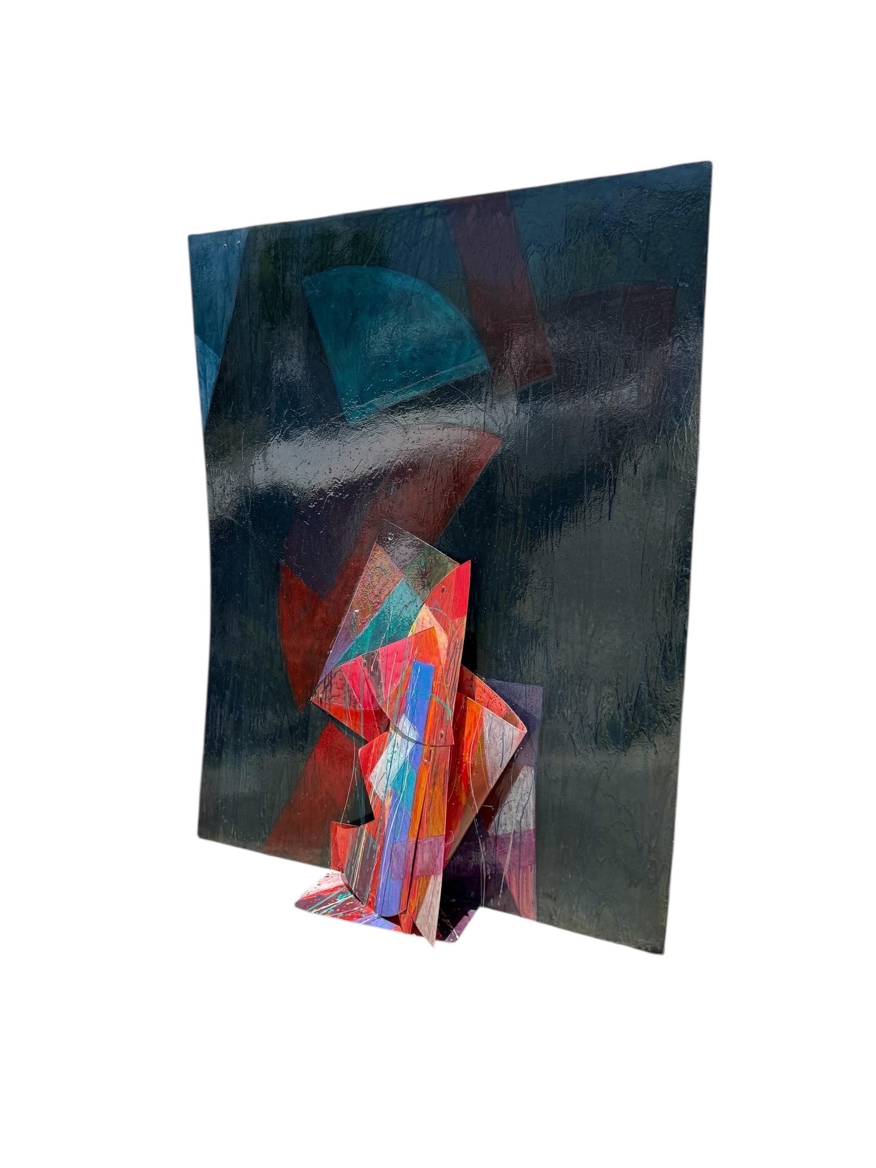 Very Large Constructed Abstract Mixed Media Painting Wall Sculpture Tom Holland in vendita 4