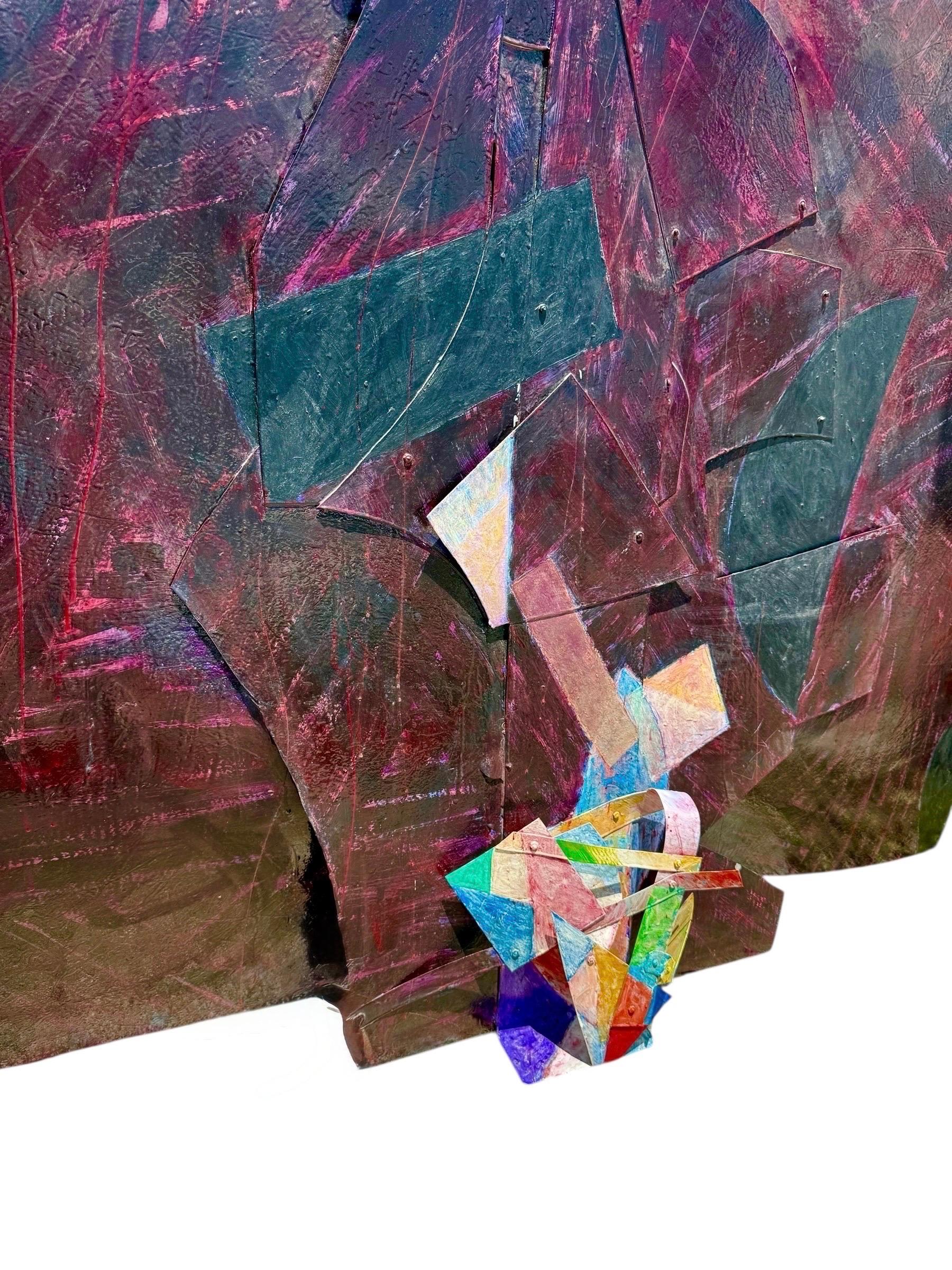Pittura astratta a tecnica mista costruita molto grande Scultura da parete Tom Holland in vendita 5