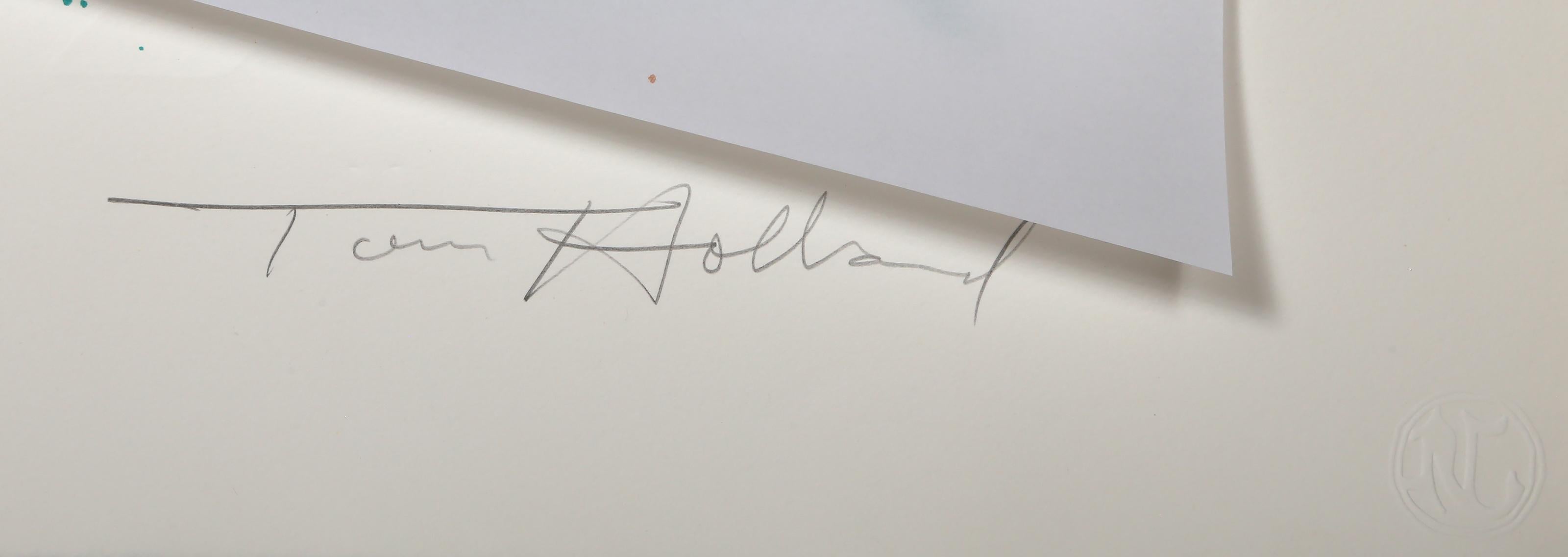 Foothill, Abstract Screenprint with Collage by Tom Holland For Sale 3