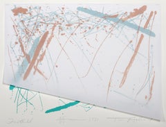 Foothill, Abstract Screenprint with Collage by Tom Holland