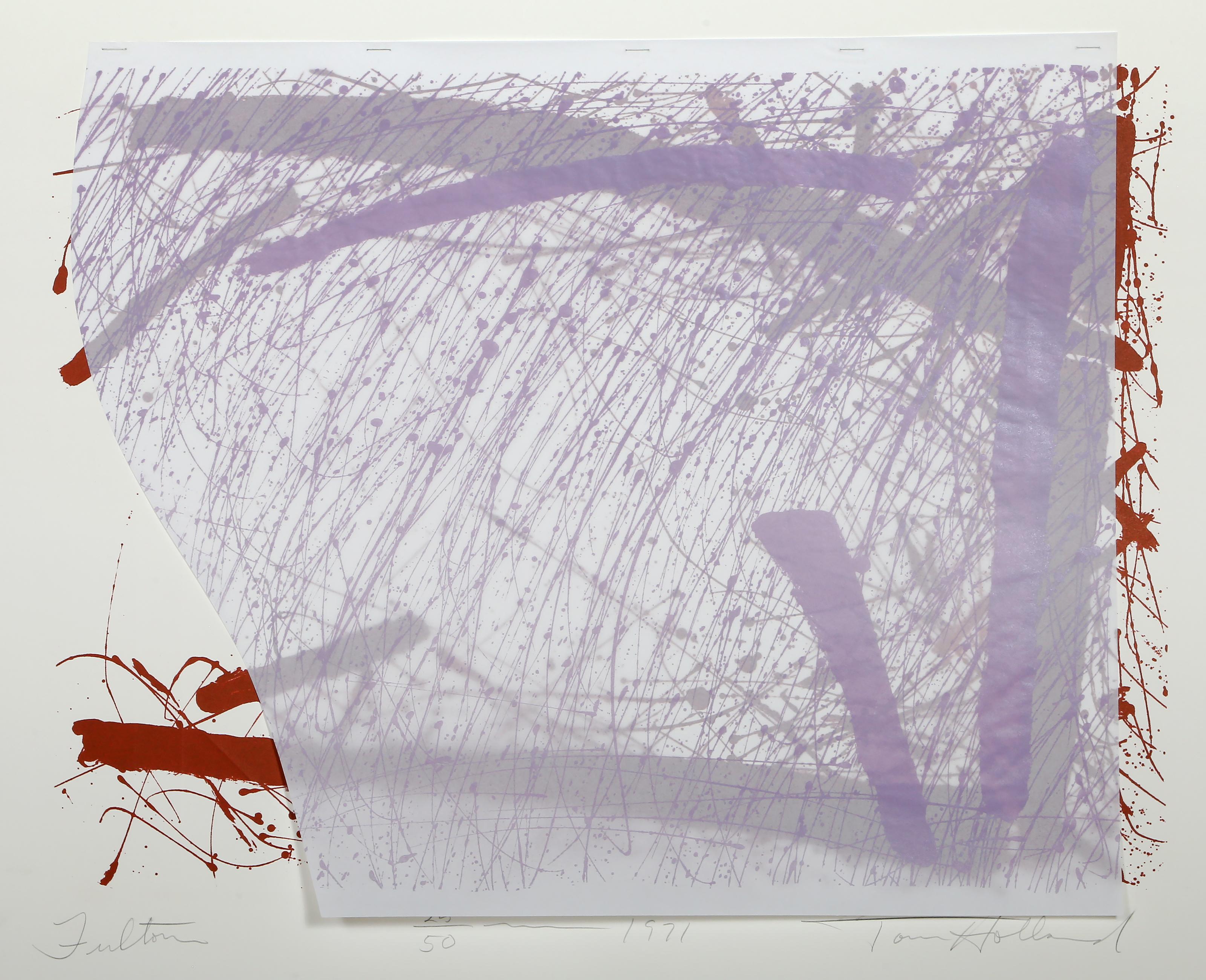 Fulton, Abstract Screenprint with Collage by Tom Holland