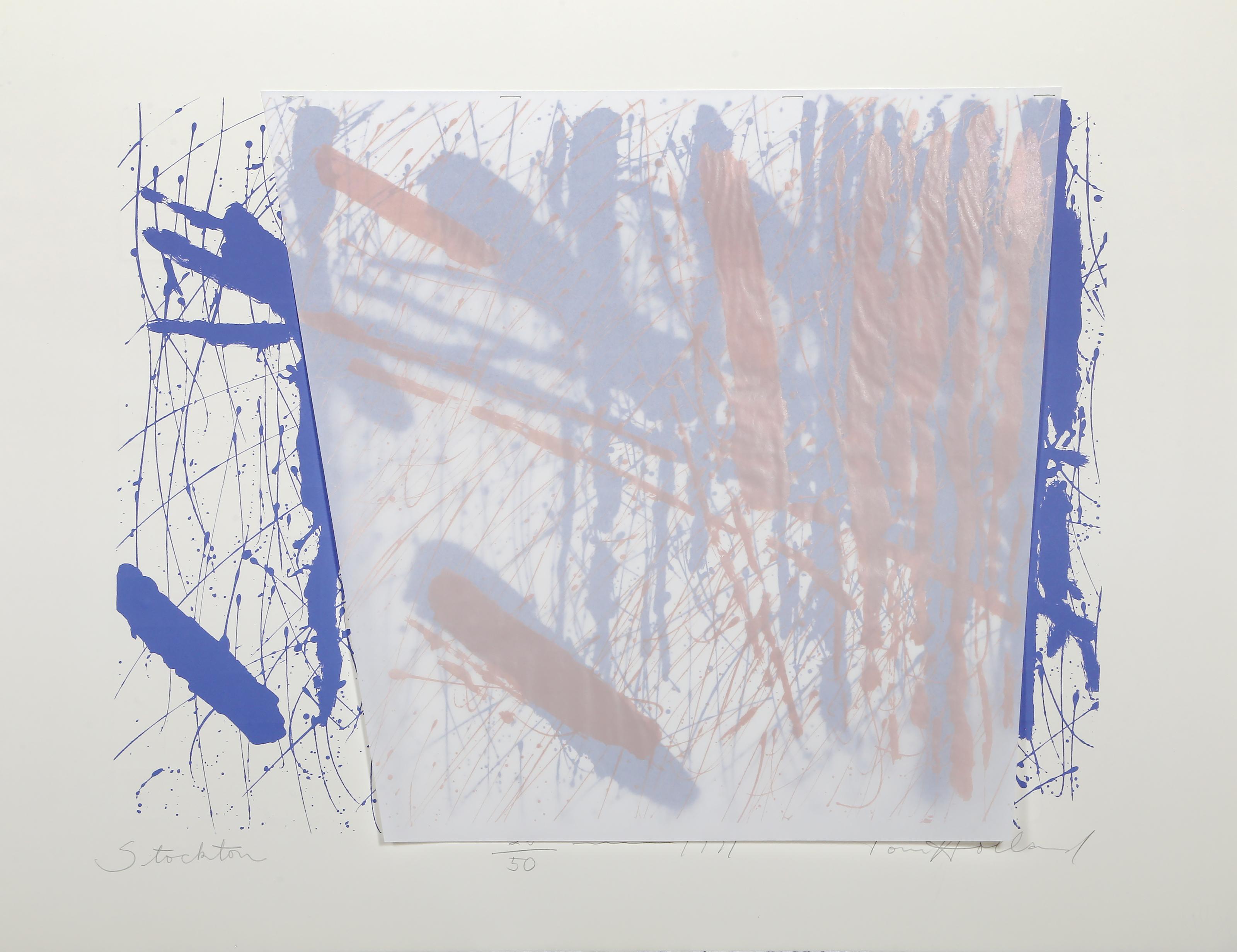 Stockton, Abstract Screenprint with Collage by Tom Holland For Sale 1