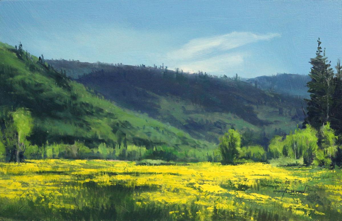 Tom Howard Landscape Painting - Dressed In Yellow
