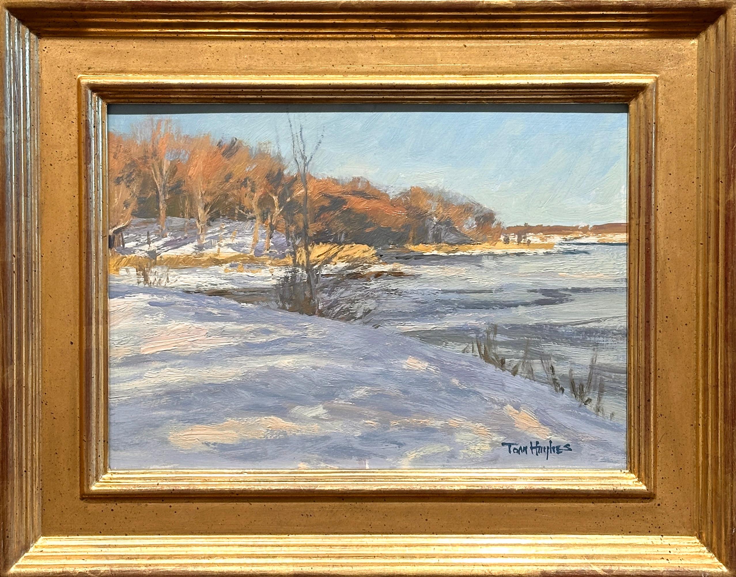 Landschaftsgemälde des amerikanischen Malers Tom Hughes (geb. 1965) „Afternoon by the River“ im Angebot 1