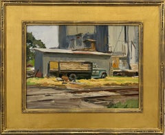 Tom Hughes, "Chevy Truck, Bozeman, " Contemporary American Realist Oil Painting