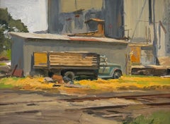 Tom Hughes, "Chevy Truck, Bozeman, " Contemporary American Realist Oil Painting