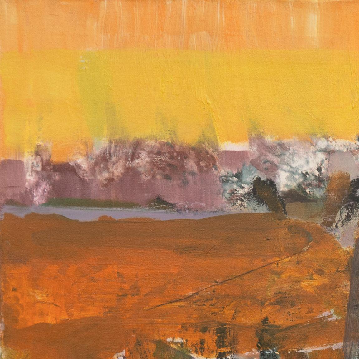 'Canyon River', San Francisco Bay Area Abstraction, Mid-Century, Maxwell Gallery - Brown Abstract Painting by Tom Ide