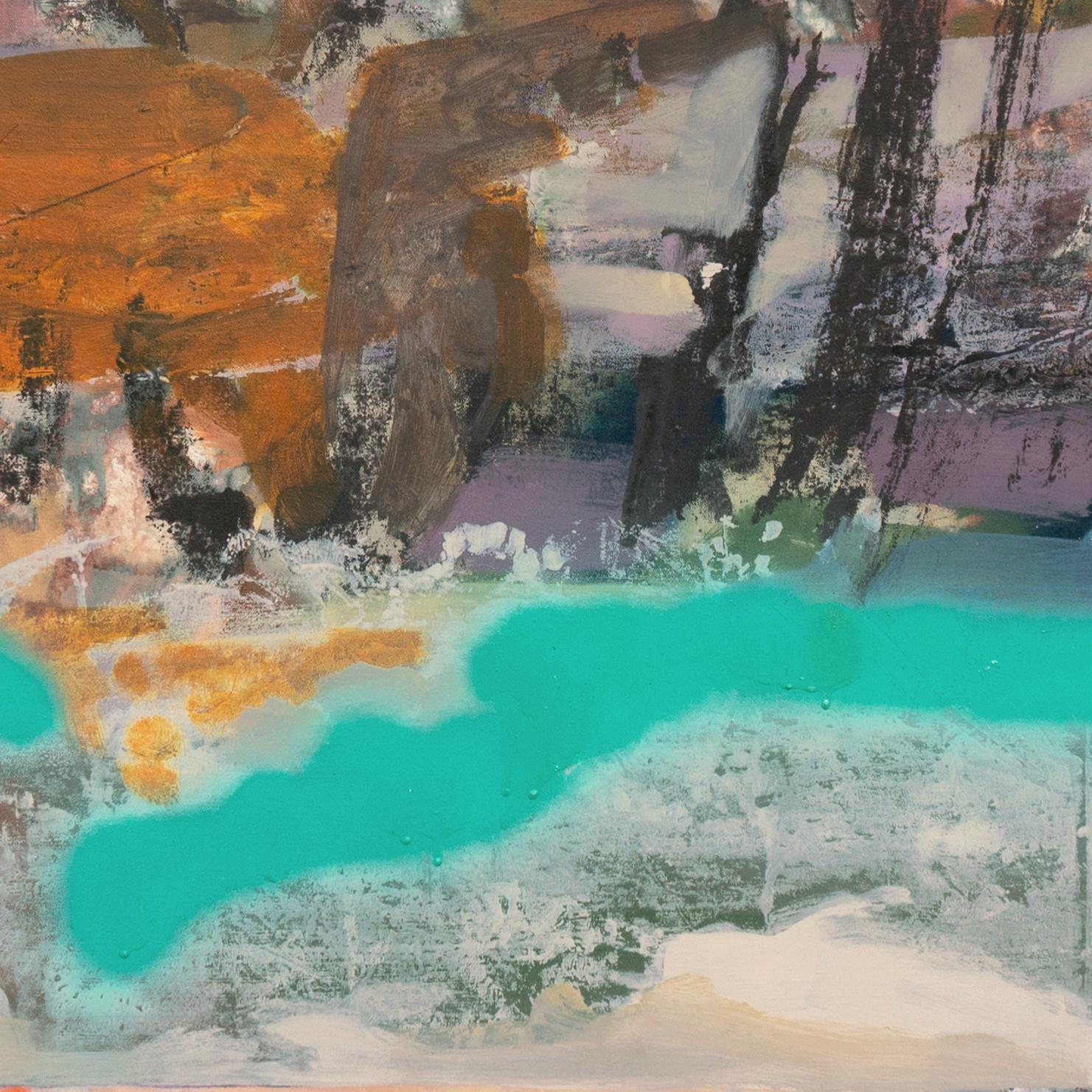 „Canyon River“, San Francisco Bay Area Abstraktion, Mid-Century, Maxwell Gallery im Angebot 3