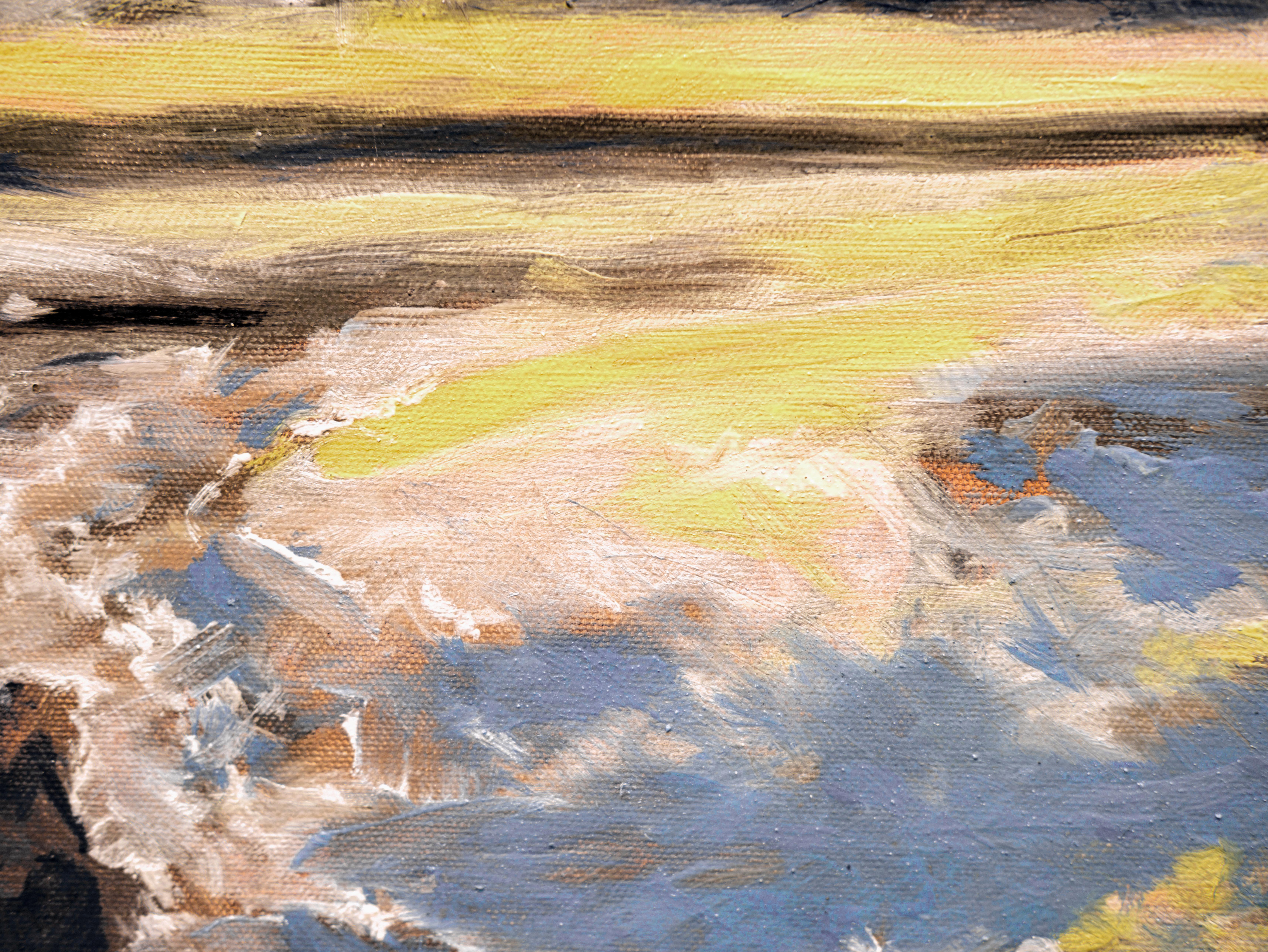 County Mayo Strand (Expressionismus), Painting, von Tom Irizarry Studio