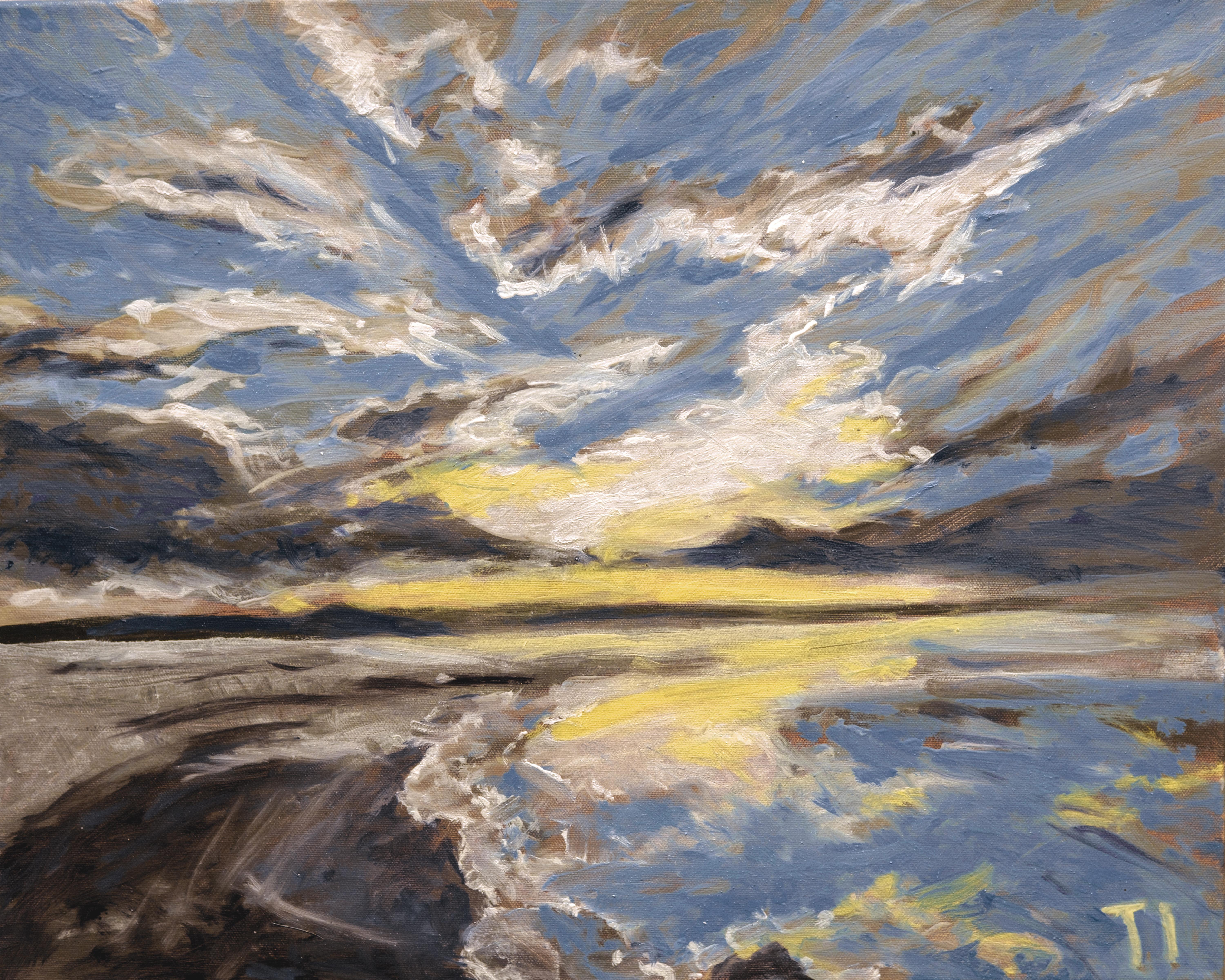 Tom Irizarry Studio Landscape Painting – County Mayo Strand