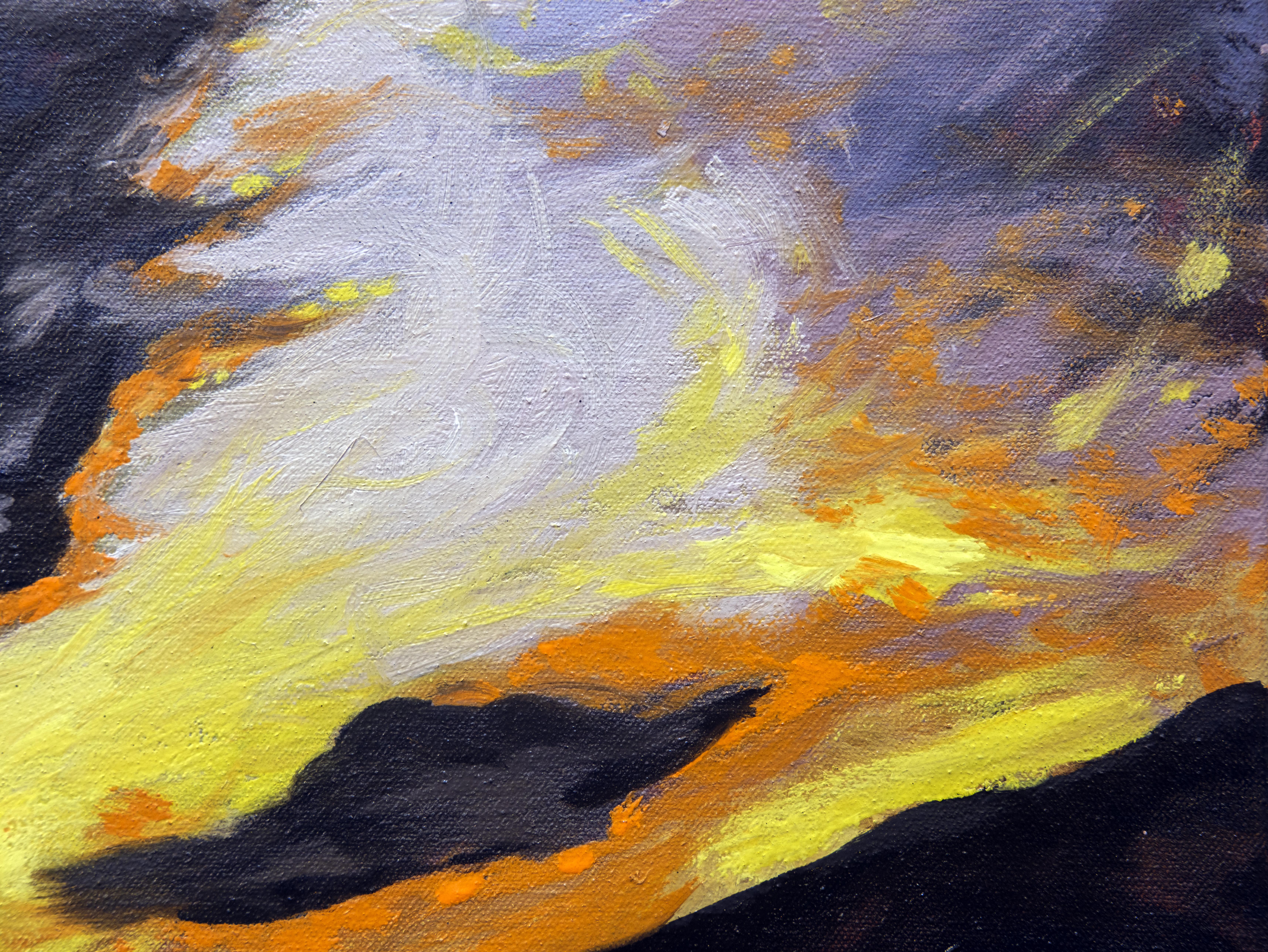 County Mayo Sunset - Black Landscape Painting by Tom Irizarry Studio