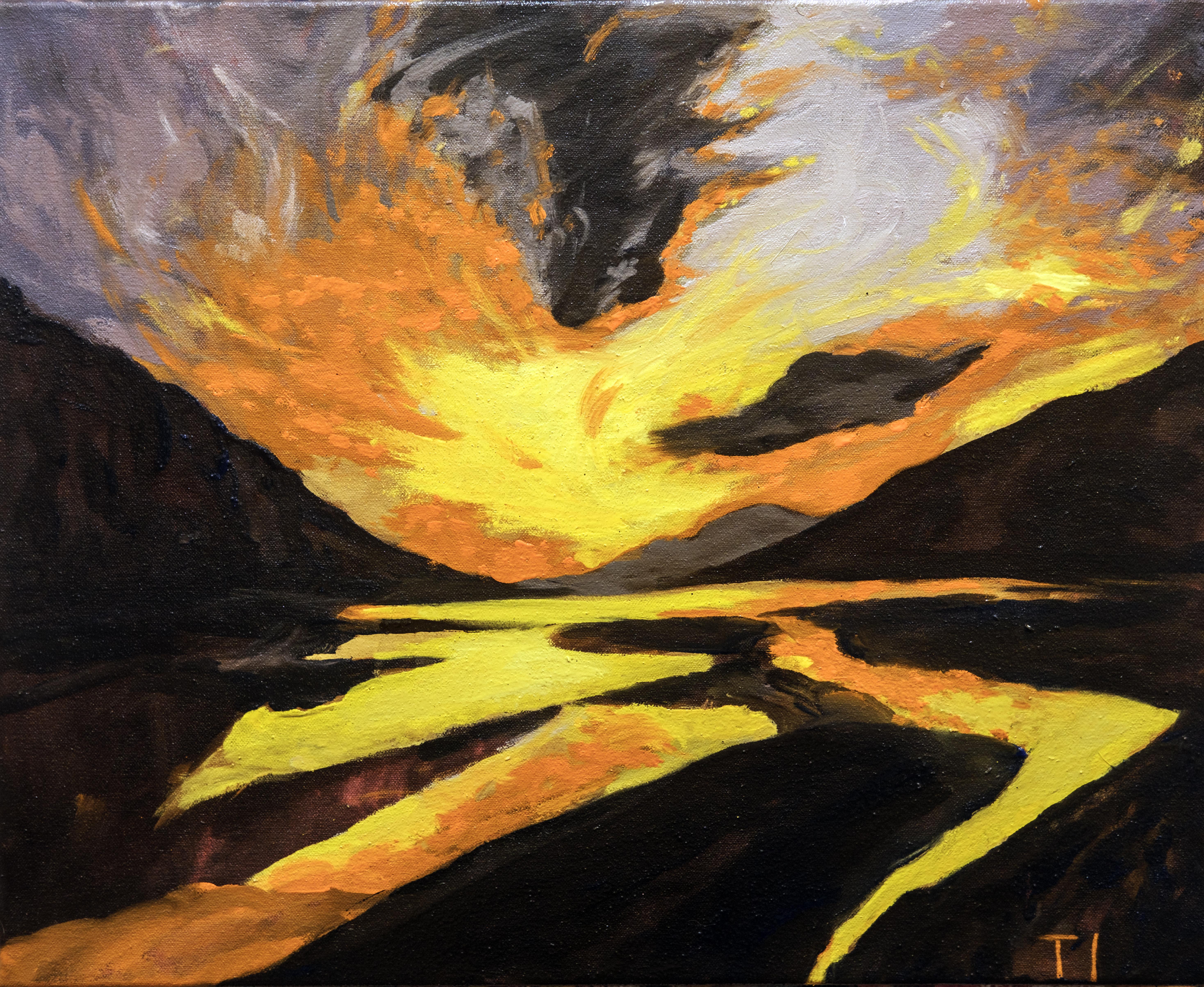 Tom Irizarry Studio Landscape Painting - County Mayo Sunset