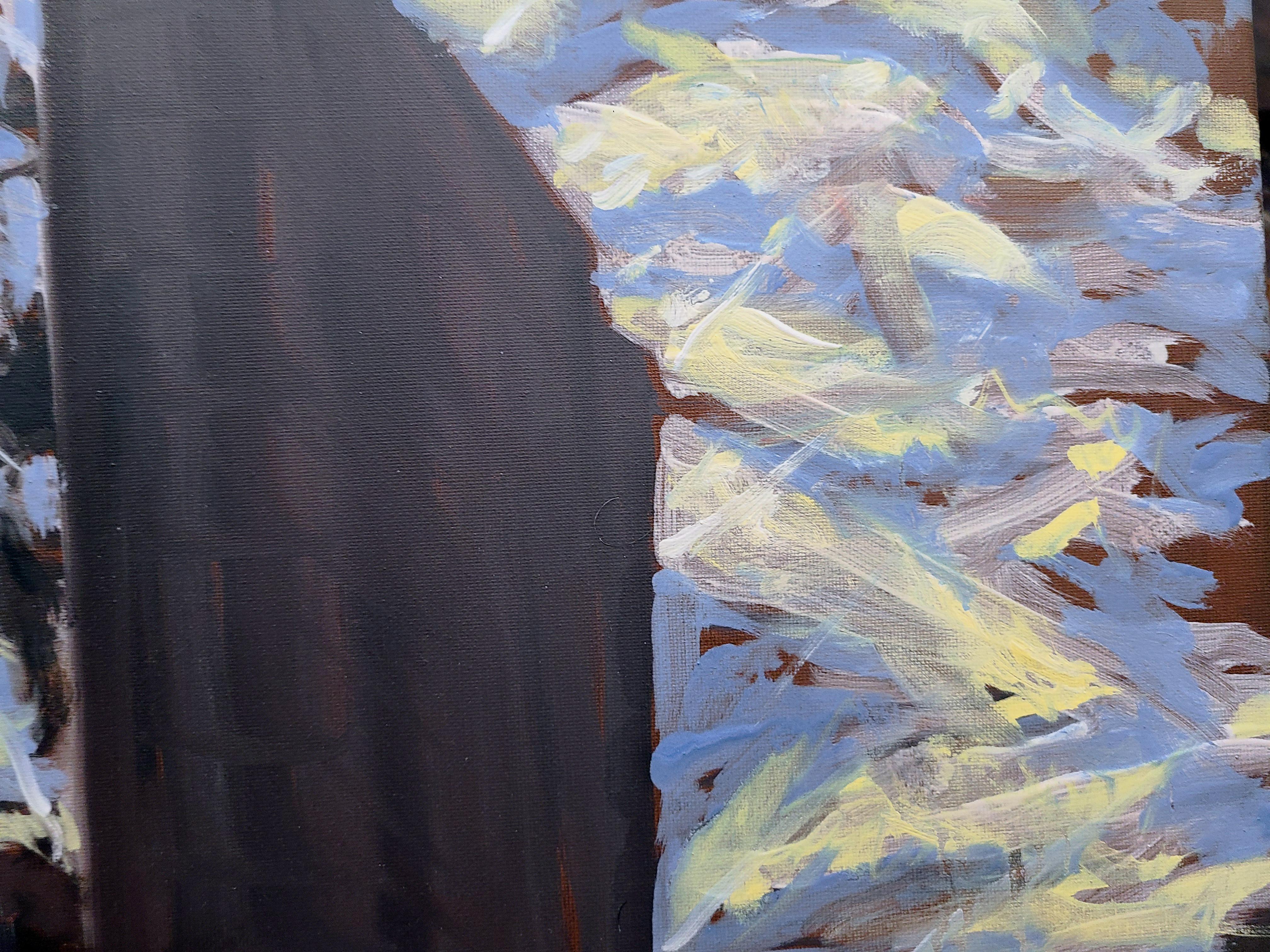 Edificio in ferro piatto, New York City - Abstract Painting Nero di Tom Irizarry Studio