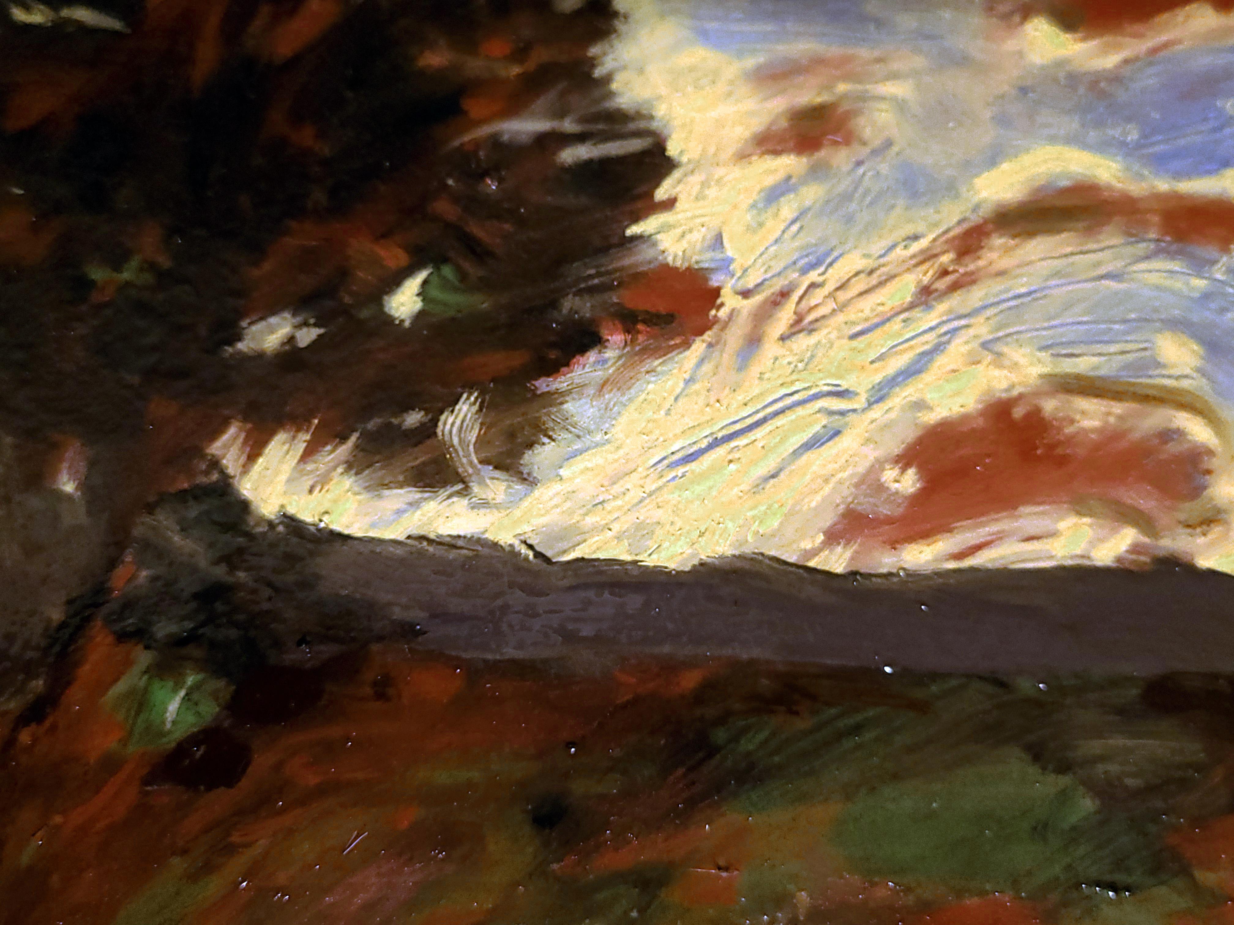 Parco di Greene & Greene - Landscape Painting Marrone di Tom Irizarry Studio