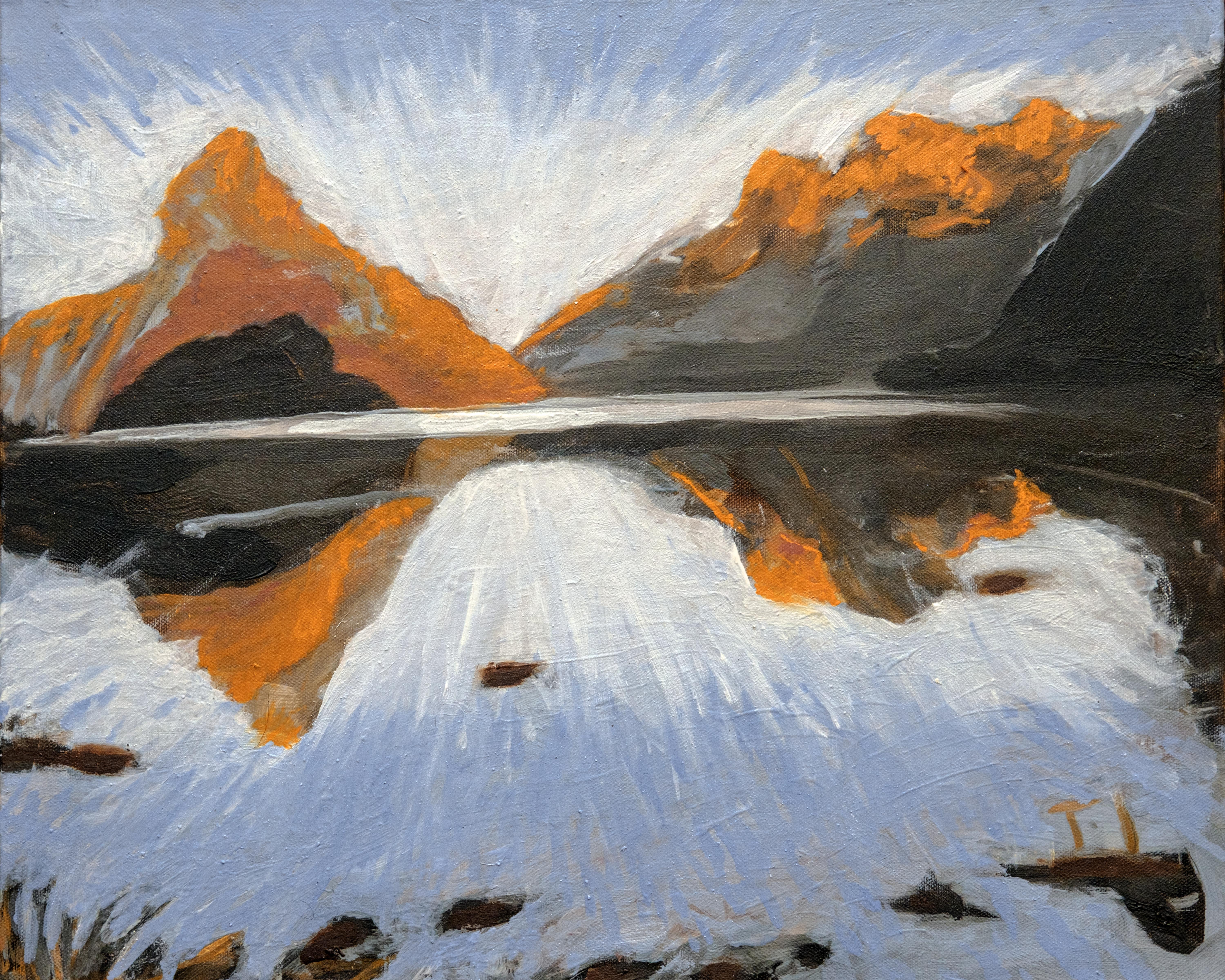 Tom Irizarry Studio Landscape Painting – Milford Sound