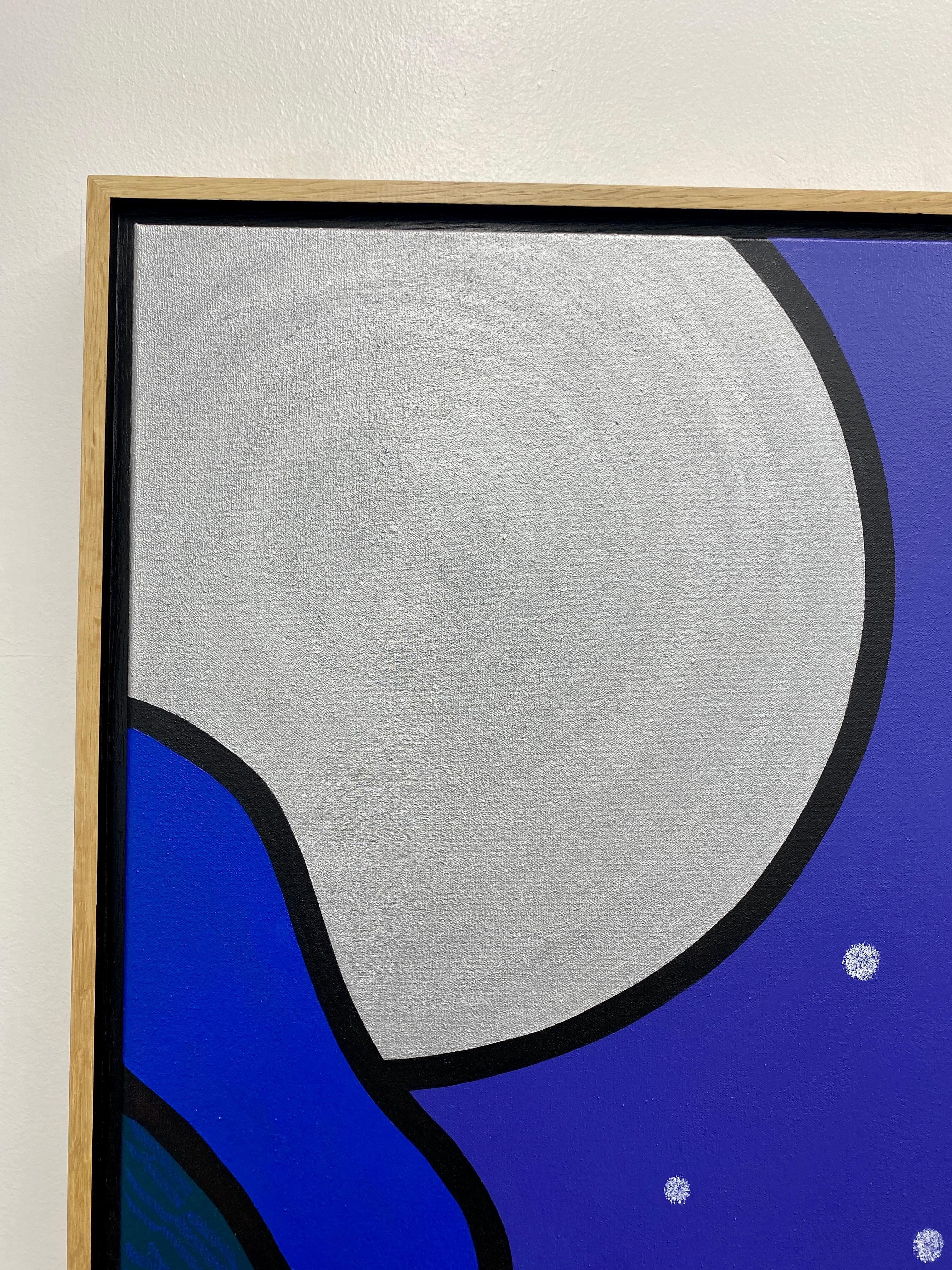 Une peinture de paysage contemporaine de 2022 par Tom Jean Webb, mesurant 40 pouces de haut et 30 pouces de large. (Dimensions encadrées 42 x 32.) Cette peinture unique est encadrée, signée par l'artiste et inclut un certificat d'authenticité émis