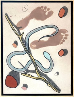 Desert Play Ground, Zeitgenössisches Landschaftsgemälde, Acryl auf Leinwand, gerahmt