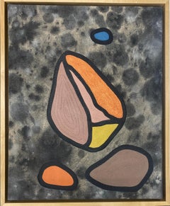 Desert Rocks, Zeitgenössische Landschaftsmalerei, Acryl auf Leinwand, gerahmt