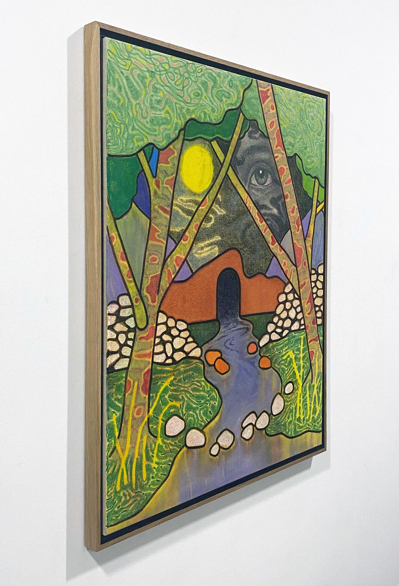 Whatever's Written in Your Heart, peinture de paysage contemporaine, encadrée - Contemporain Painting par Tom Jean Webb 