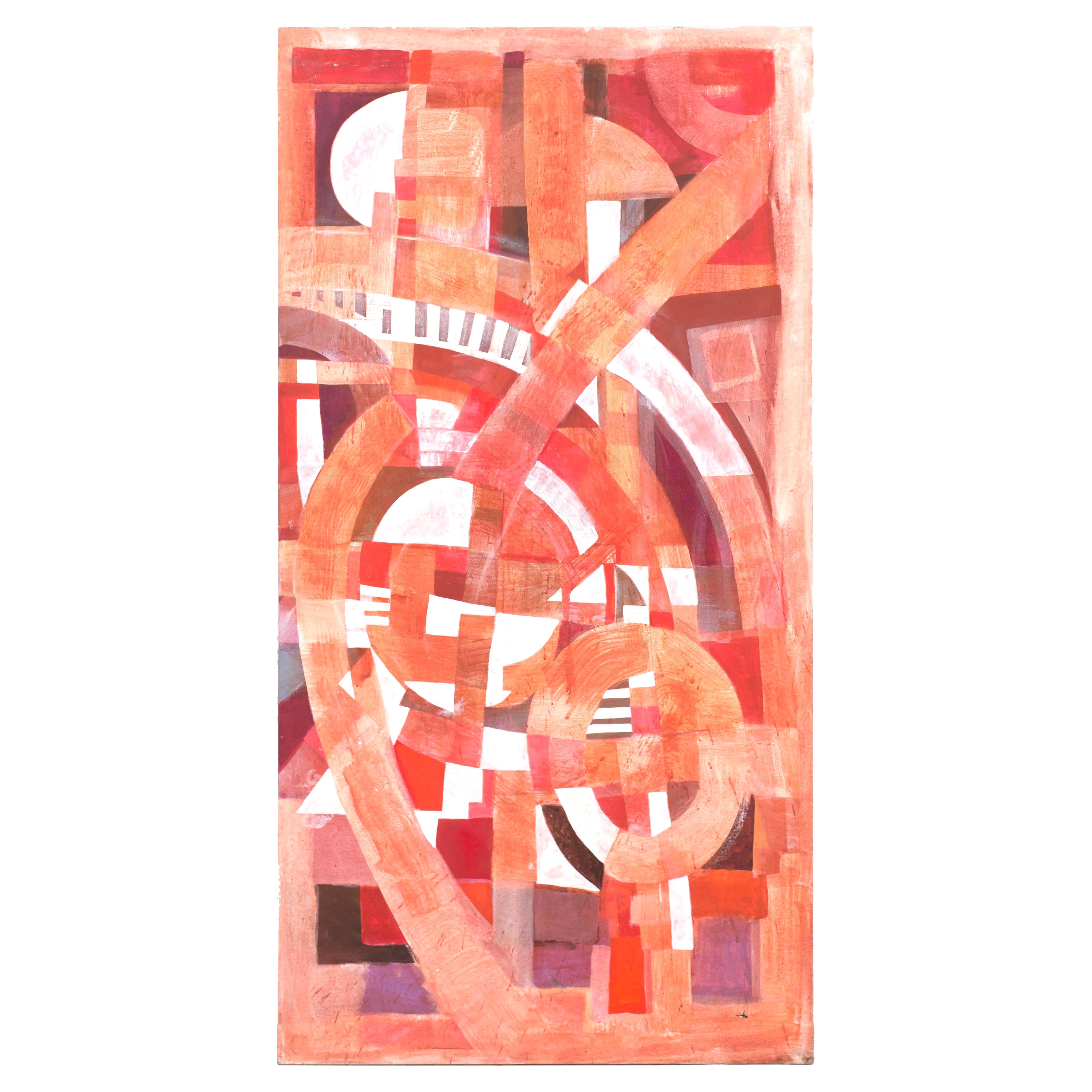 Triptyque abstrait sur toile Tom John Goauche, 2010