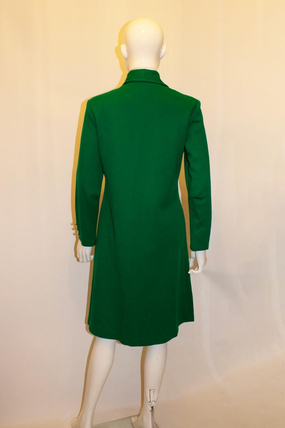 Tom Jones of Mayfair Vintage Green Jersey Dress For Sale 2