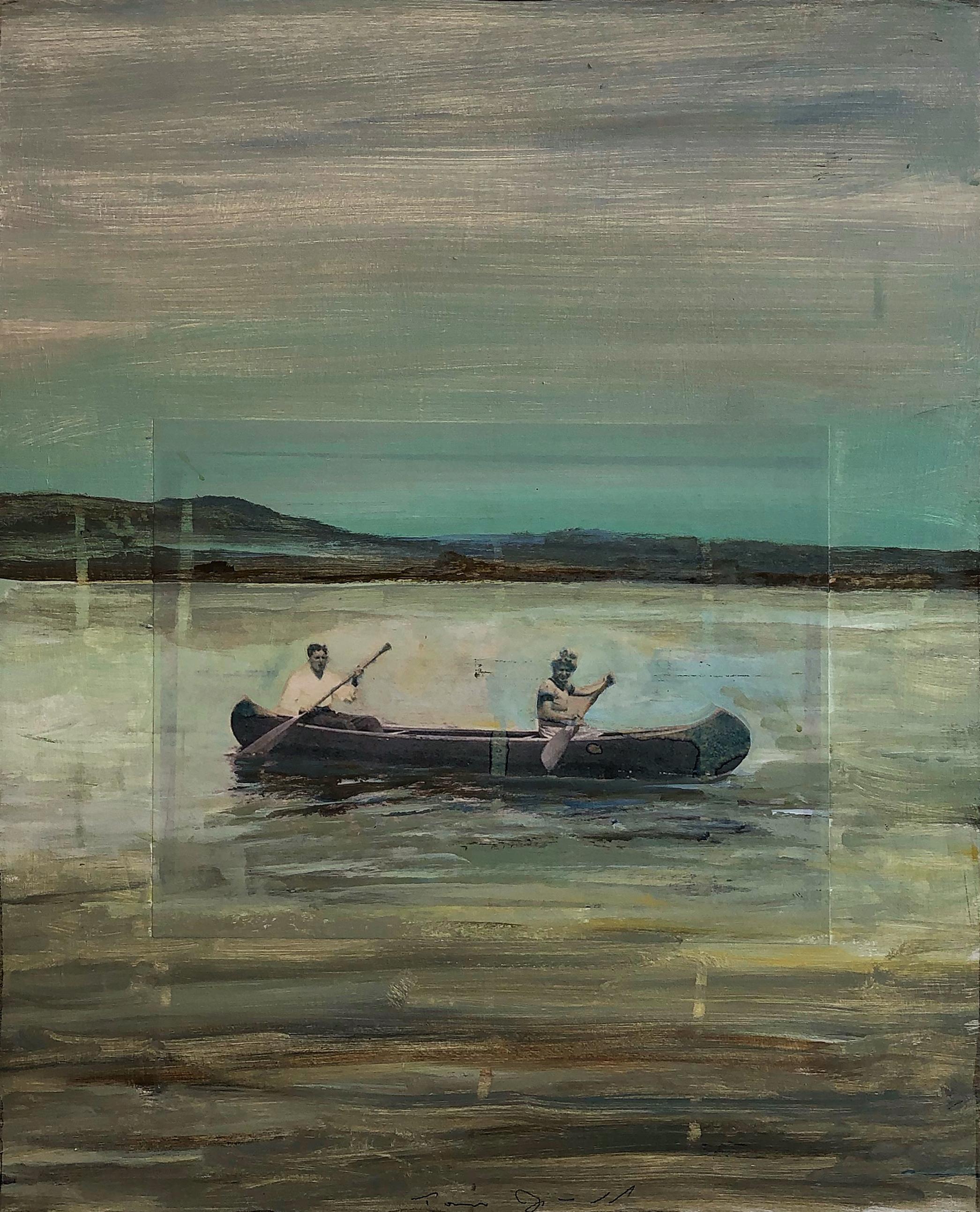 Canoe - Mixed Media Art by Tom Judd