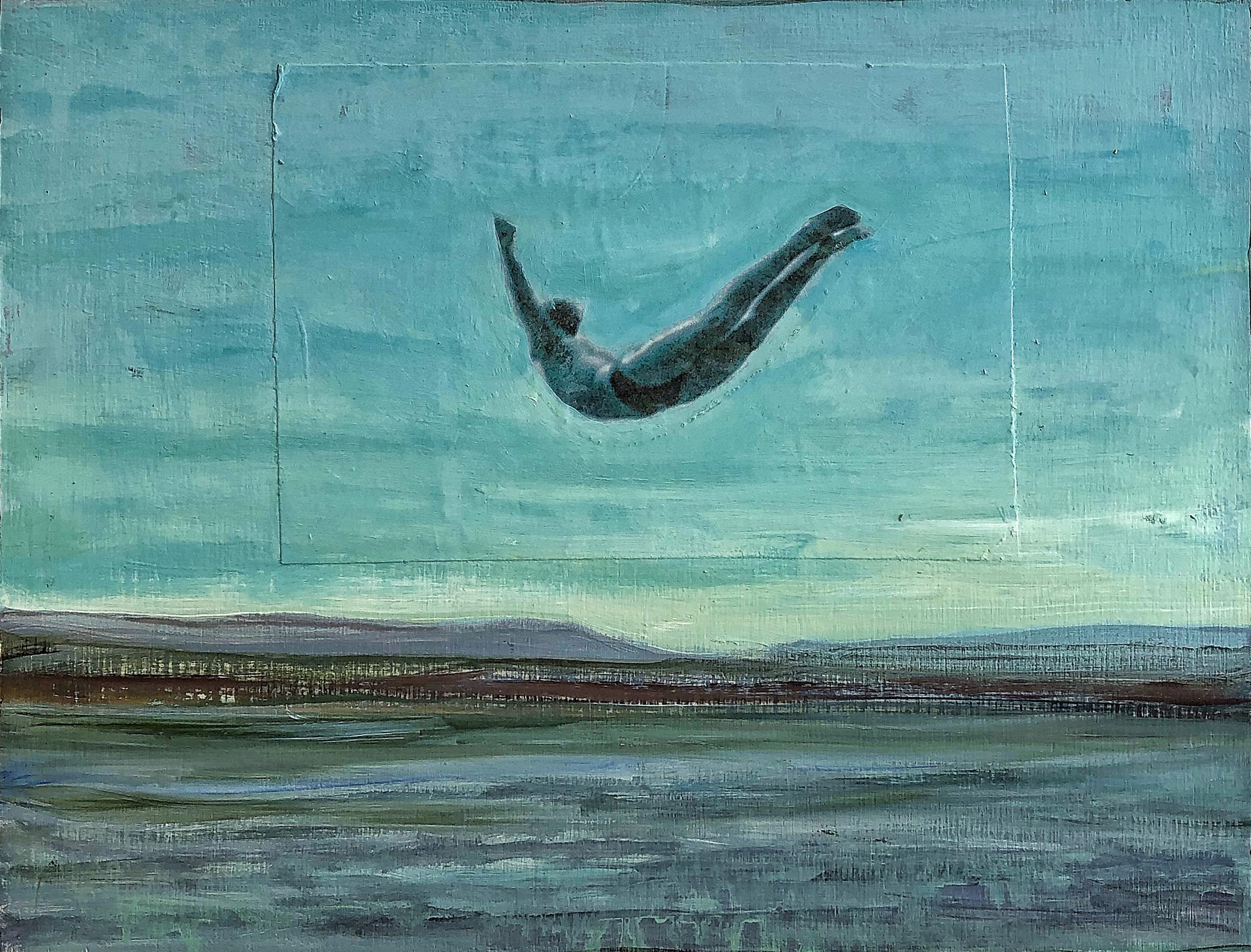 Tom Judd Figurative Painting - Diving Figure #9