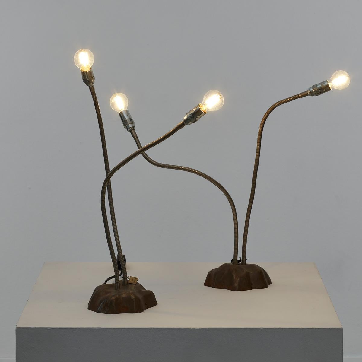 Post-Modern Tom Kater Pair of two stem table lamps, Netherlands 1990s