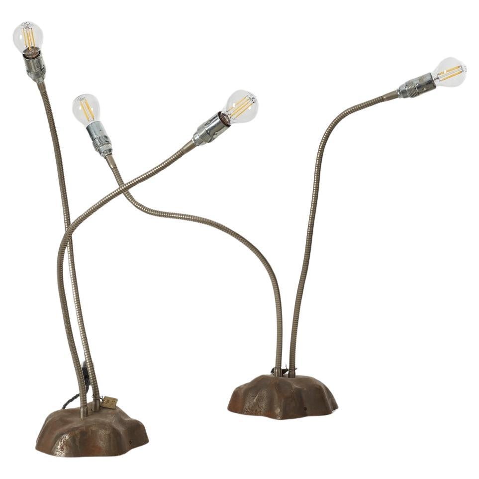 Tom Kater Pair of two stem table lamps, Netherlands 1990s For Sale