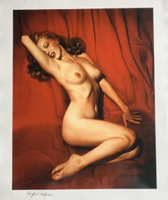 Marilyn Monroe on "Red Velvet" Playboy Legacy Collection - Signed by Hugh Hefner
