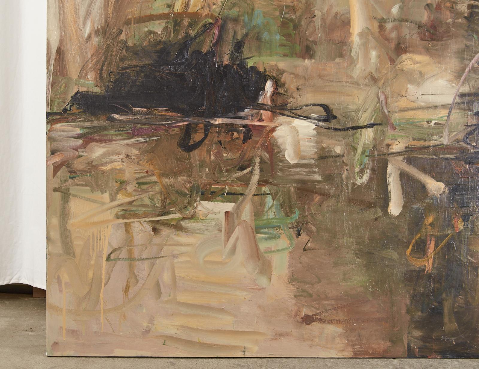 20ième siècle Grande peinture abstraite « Caldron » de Tom Lieber, 1992 en vente