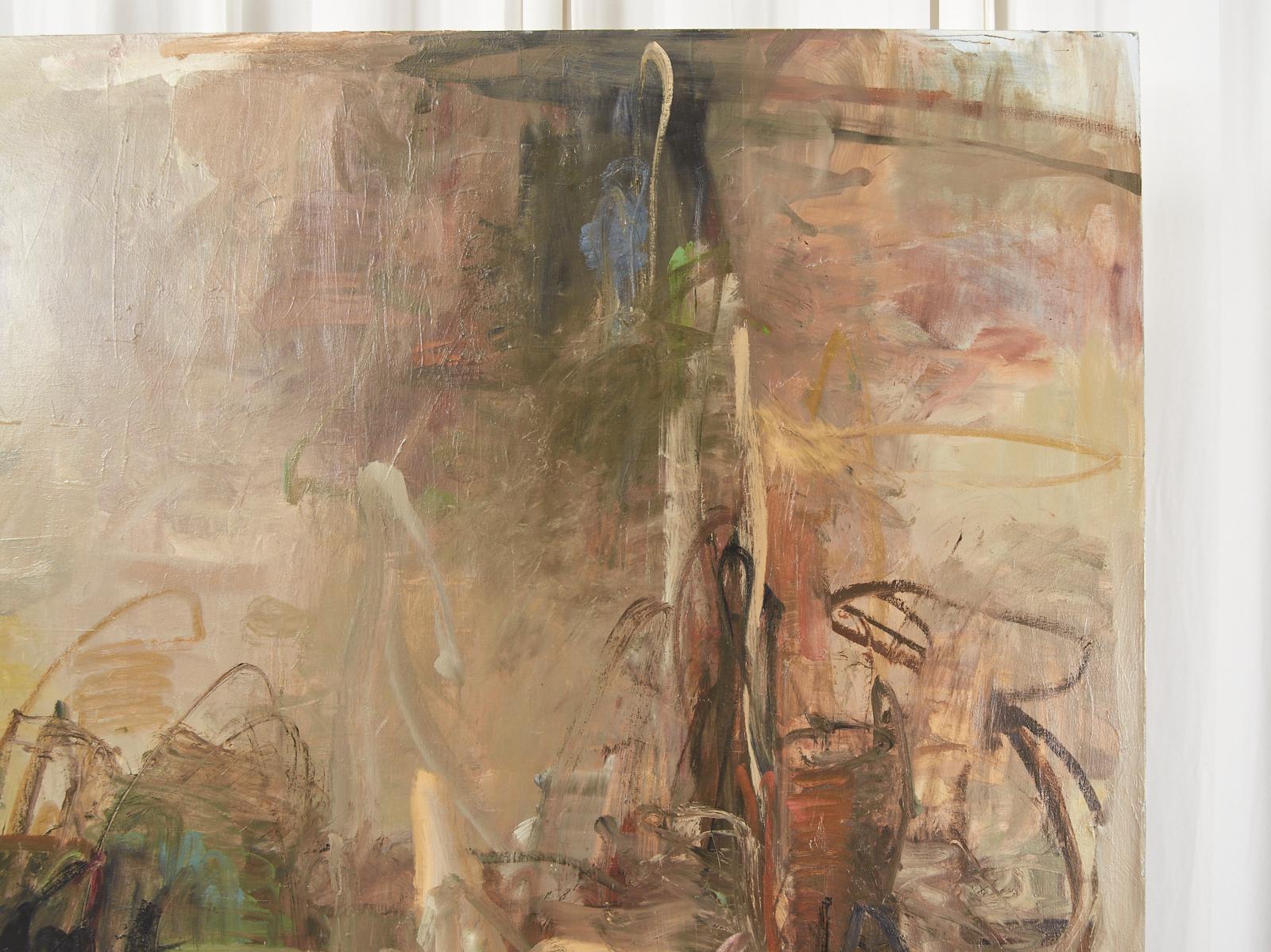 Toile Grande peinture abstraite « Caldron » de Tom Lieber, 1992 en vente