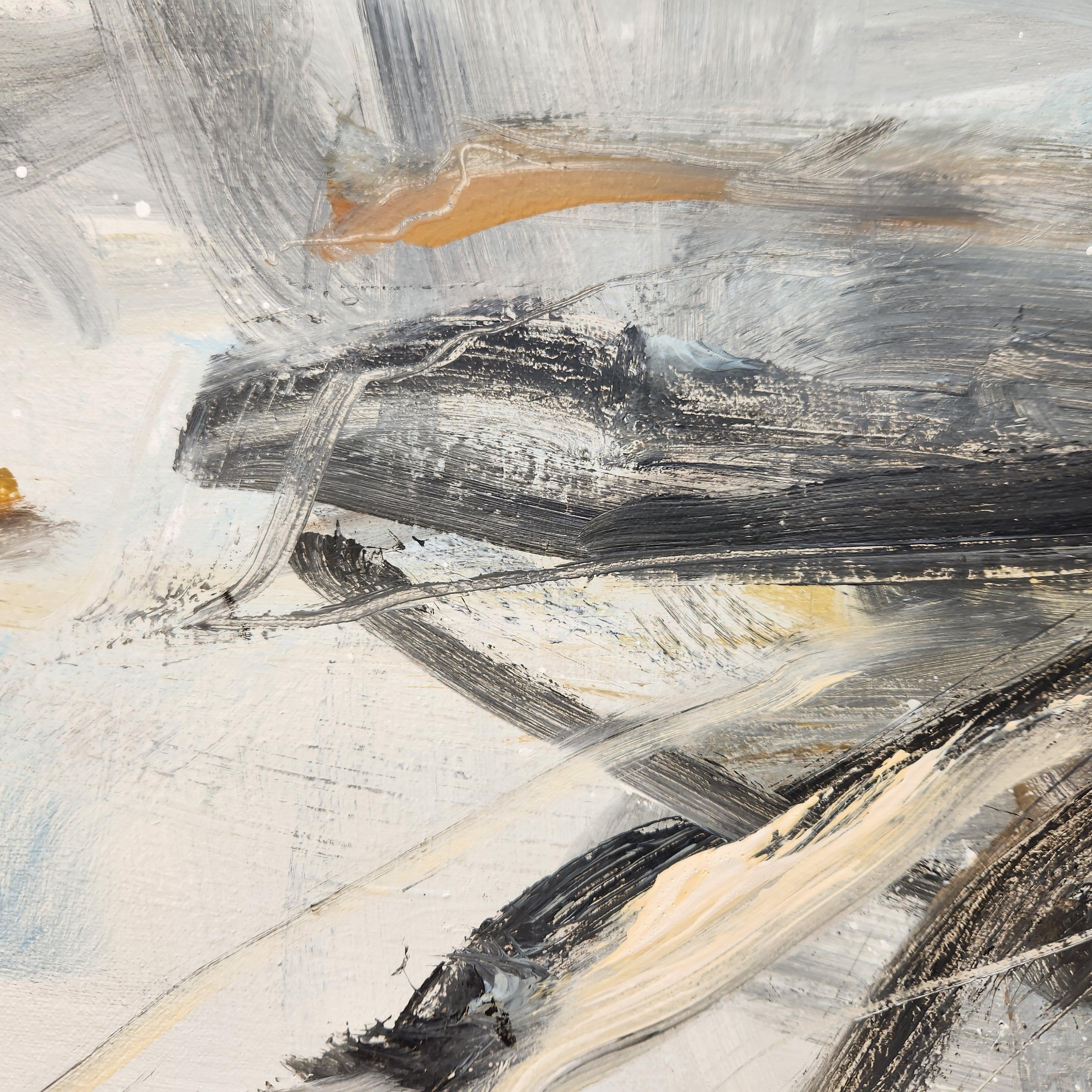Trempette bleue - Expressionnisme abstrait Painting par Tom Lieber