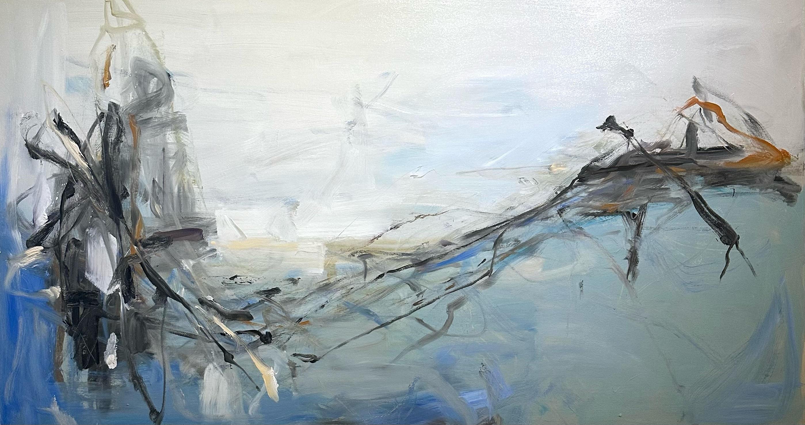 Abstract Painting Tom Lieber - Trempette bleue