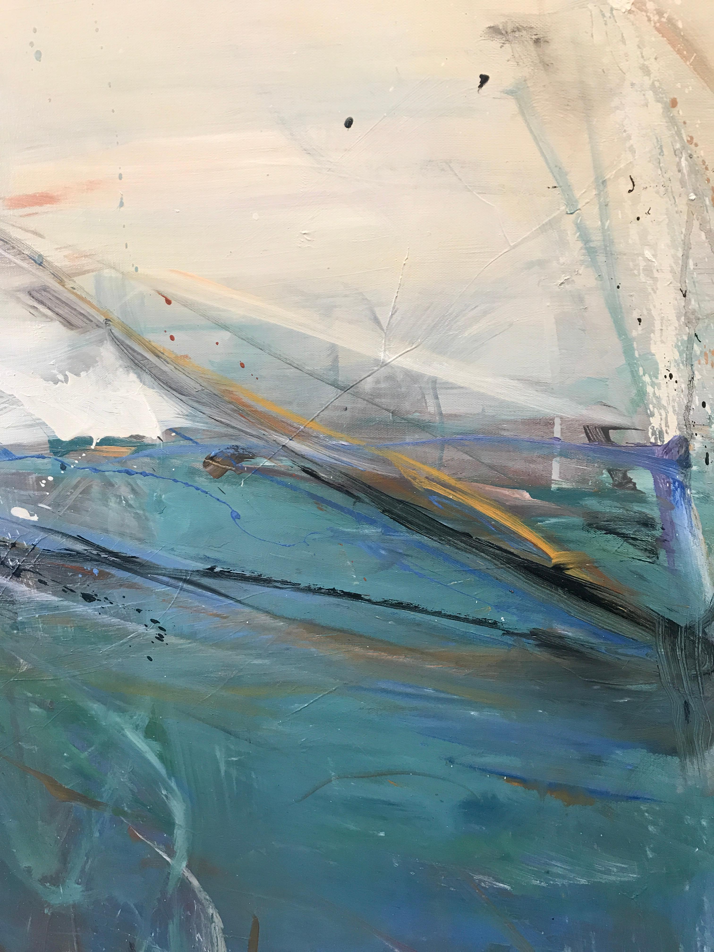 Blaues Set II (Abstrakt), Painting, von Tom Lieber