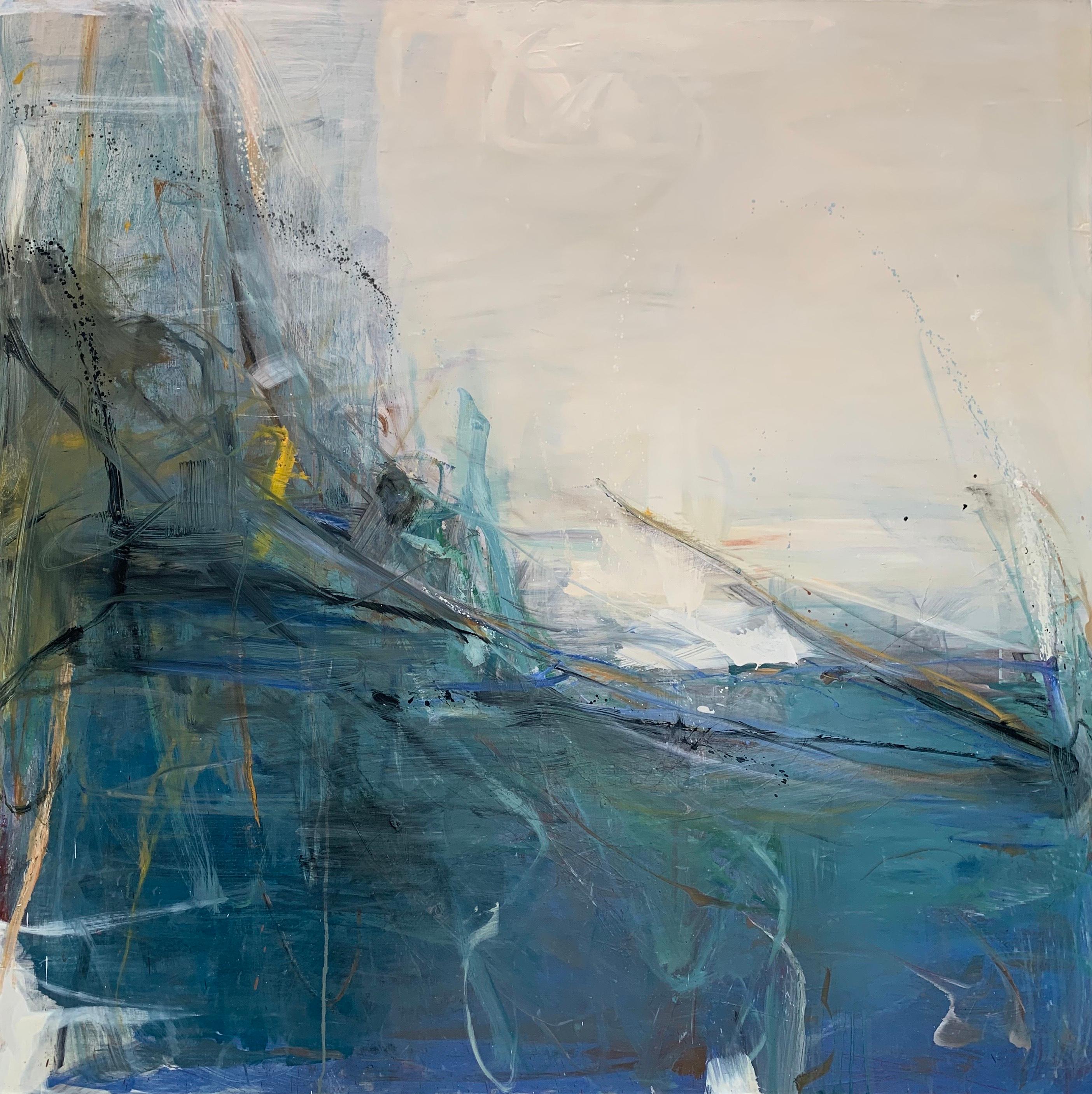 Tom Lieber Abstract Painting – Blaues Set II