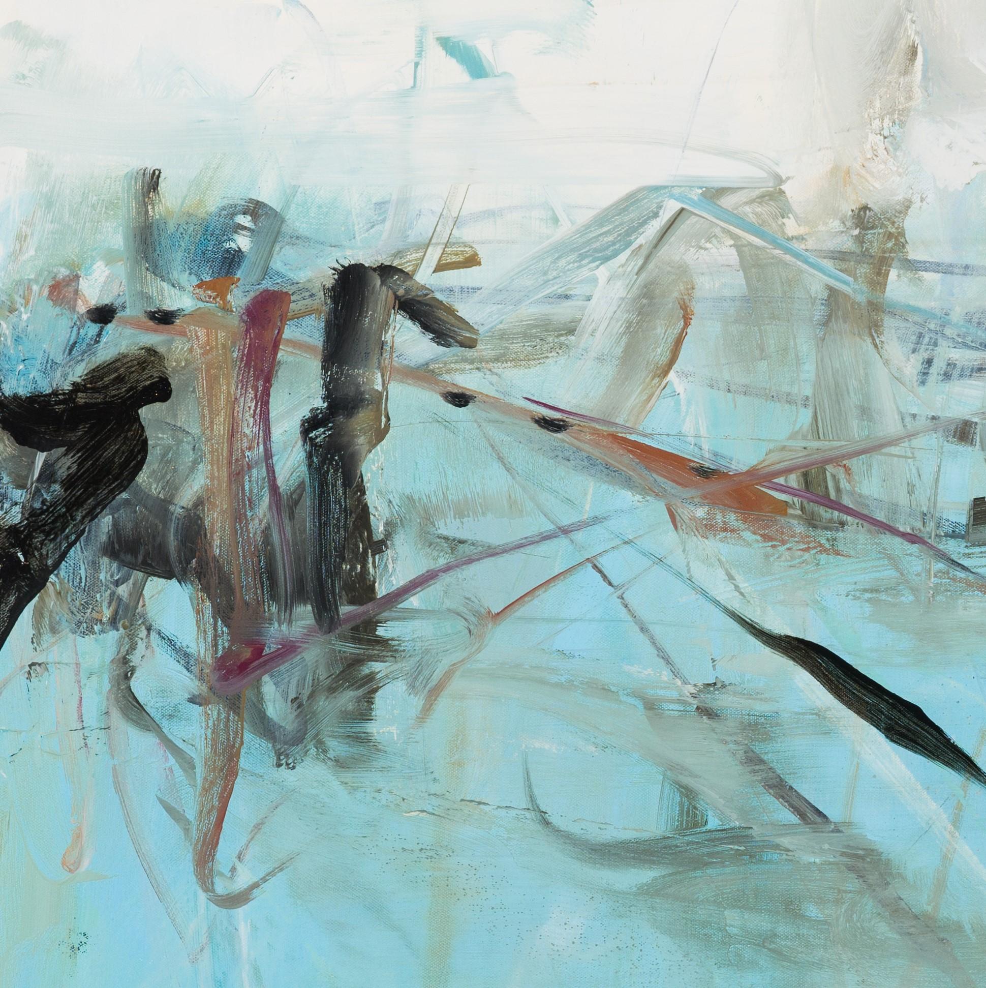 Blauer Swell II – Painting von Tom Lieber