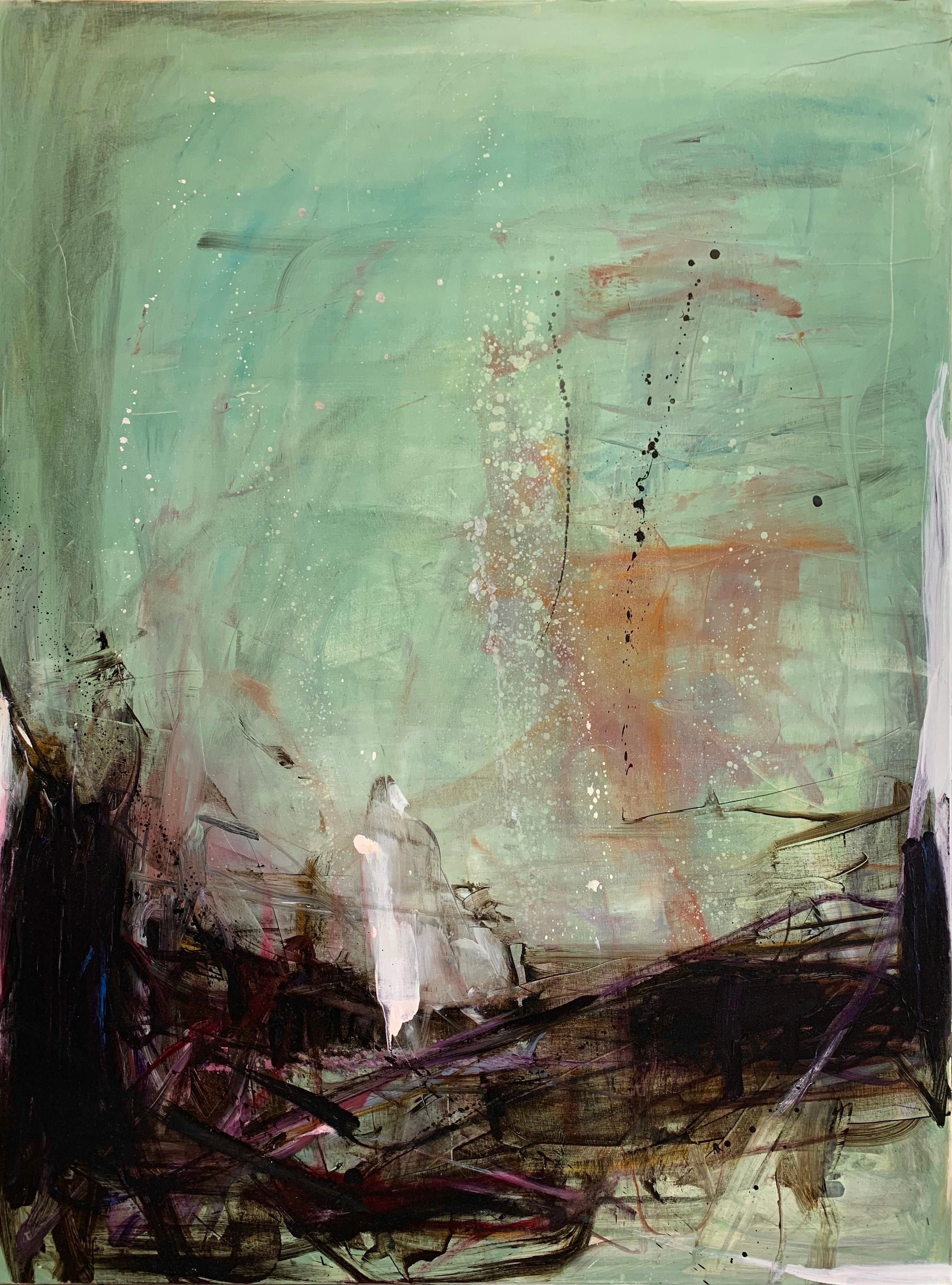 Tom Lieber Abstract Painting - Deep Green