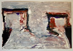 Large Abstract Expressionist Color Monotype, Oil Painting Tom Lieber