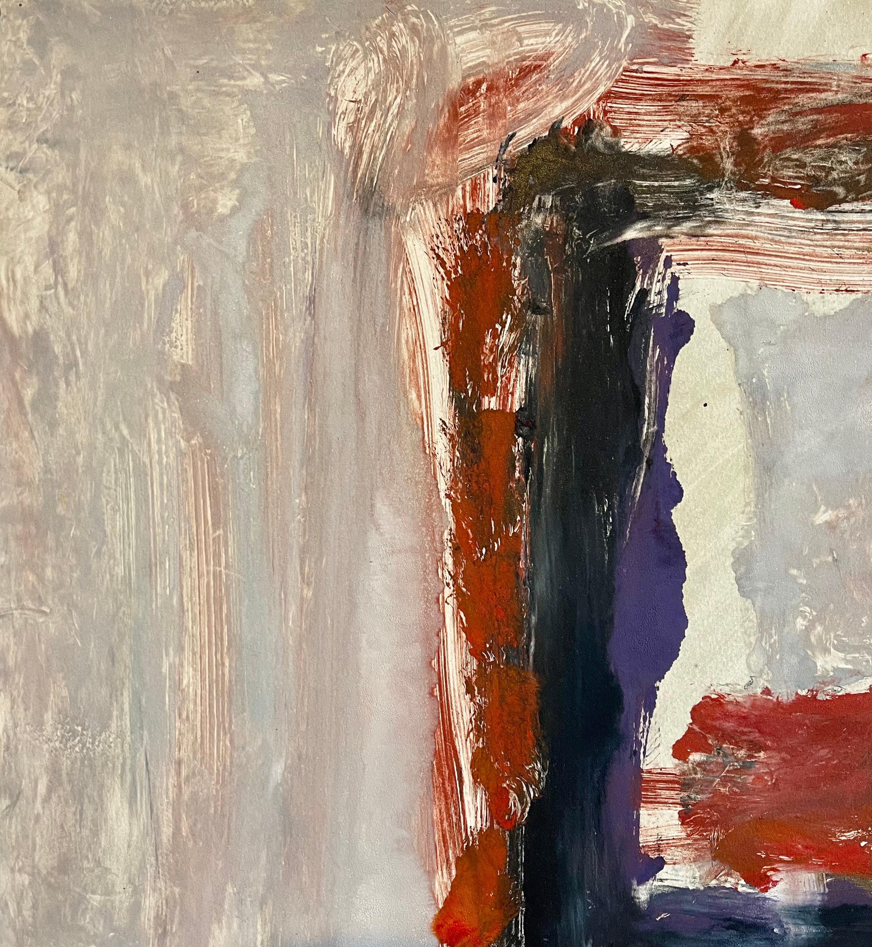 Große abstrakt-expressionistische Farb Monotypie, Ölgemälde Tom Lieber im Angebot 8