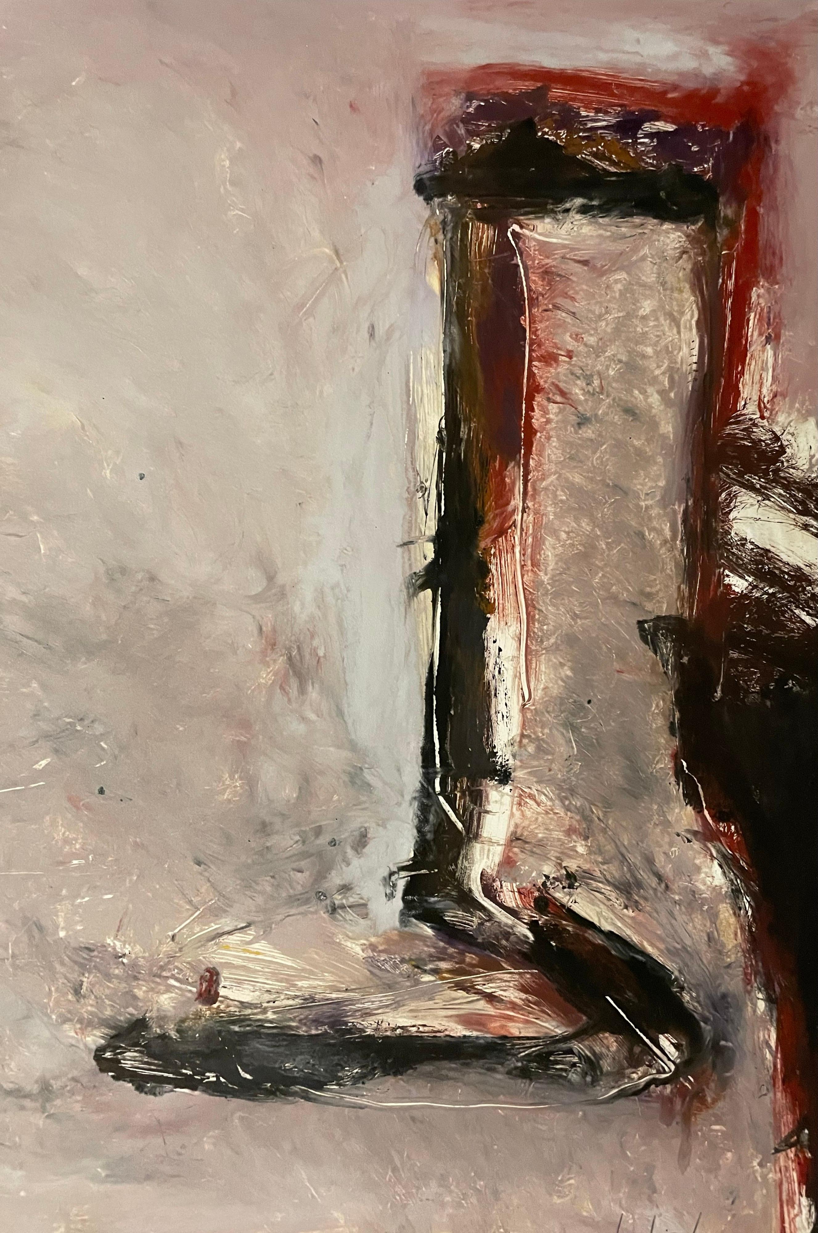 Großes abstrakt-expressionistisches Farb Monotypie-Ölgemälde, Ölgemälde Tom Lieber, Mixed Media im Angebot 4