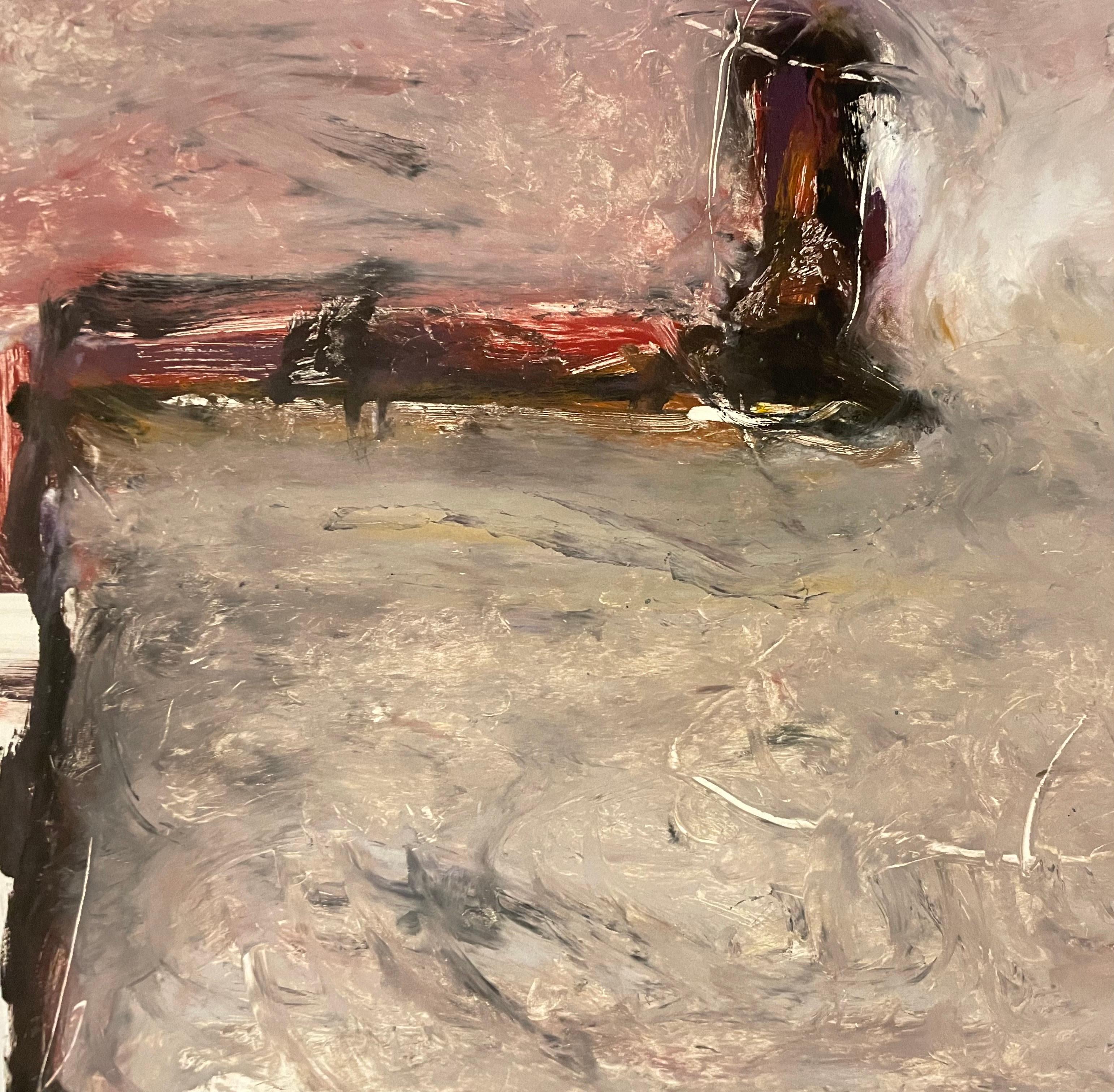 Großes abstrakt-expressionistisches Farb Monotypie-Ölgemälde, Ölgemälde Tom Lieber, Mixed Media im Angebot 5