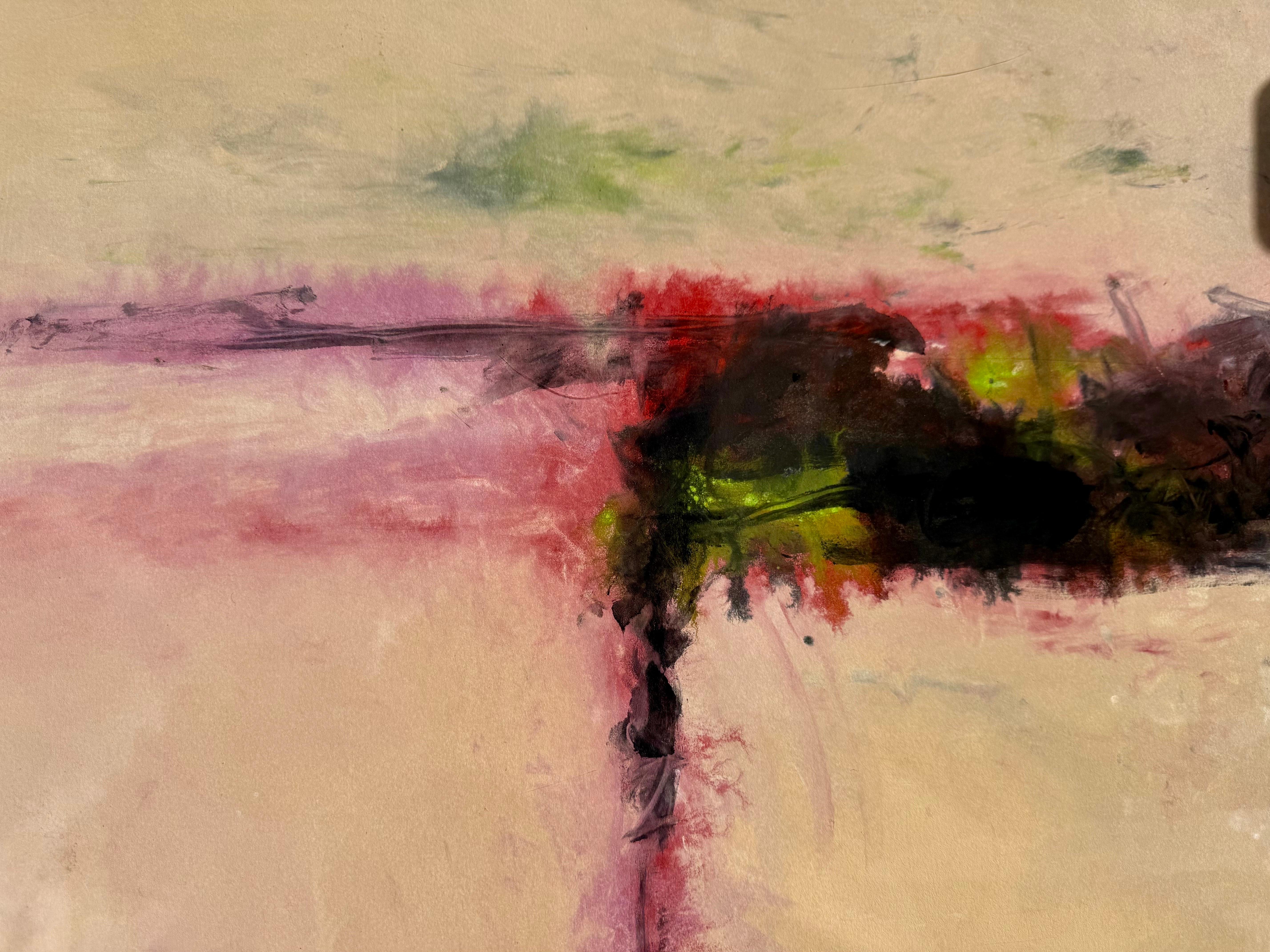 Großes abstrakt-expressionistisches Farb Monotypie-Ölgemälde, Ölgemälde Tom Lieber, Mixed Media im Angebot 6