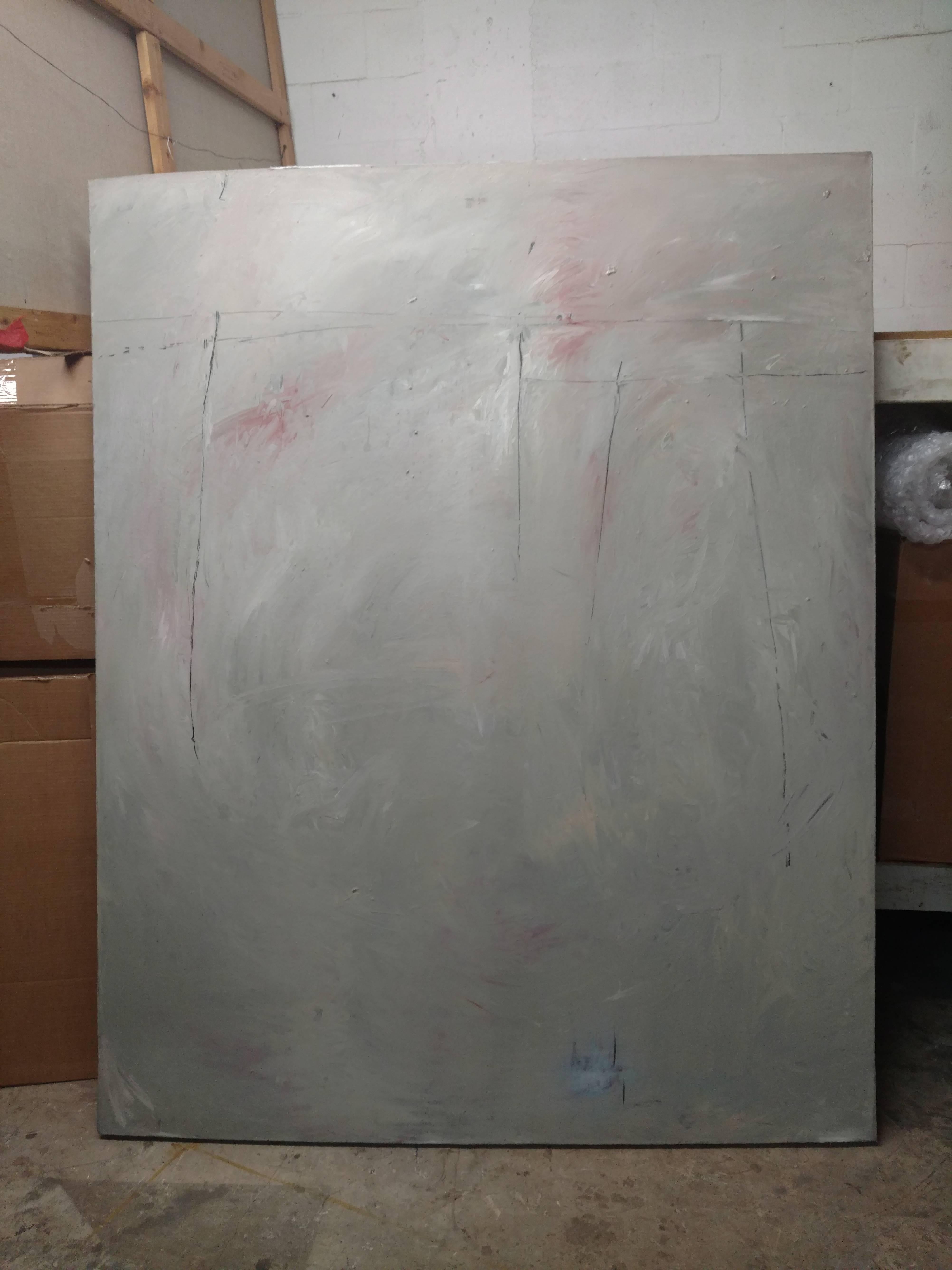Senza titolo Grande pittura ad olio astratta espressionista a colori Tom Lieber in vendita 1