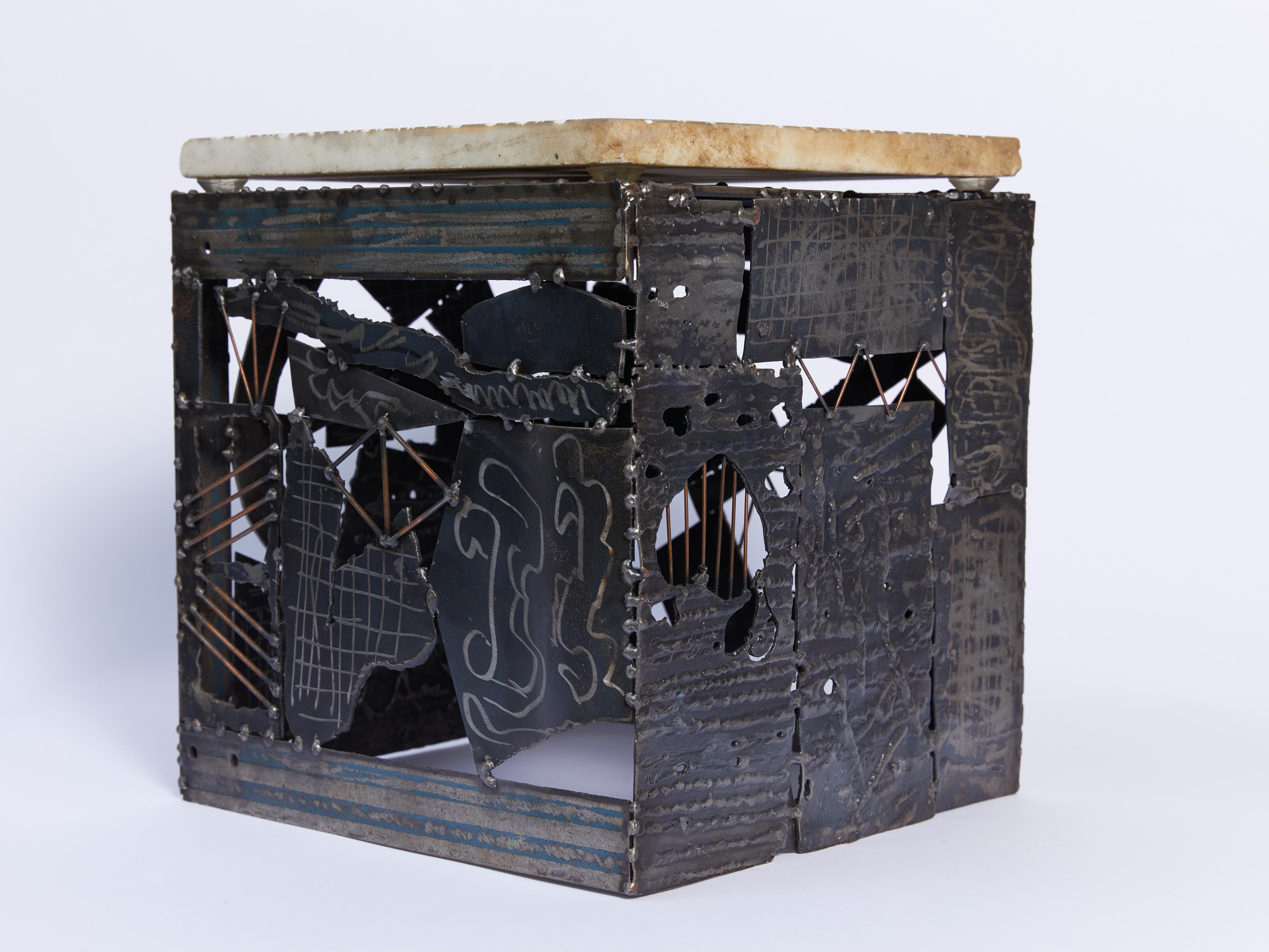 Welded Tom Lollar and Ricardo Arango Agrippa and Constantine Cube Tables, 2005 For Sale