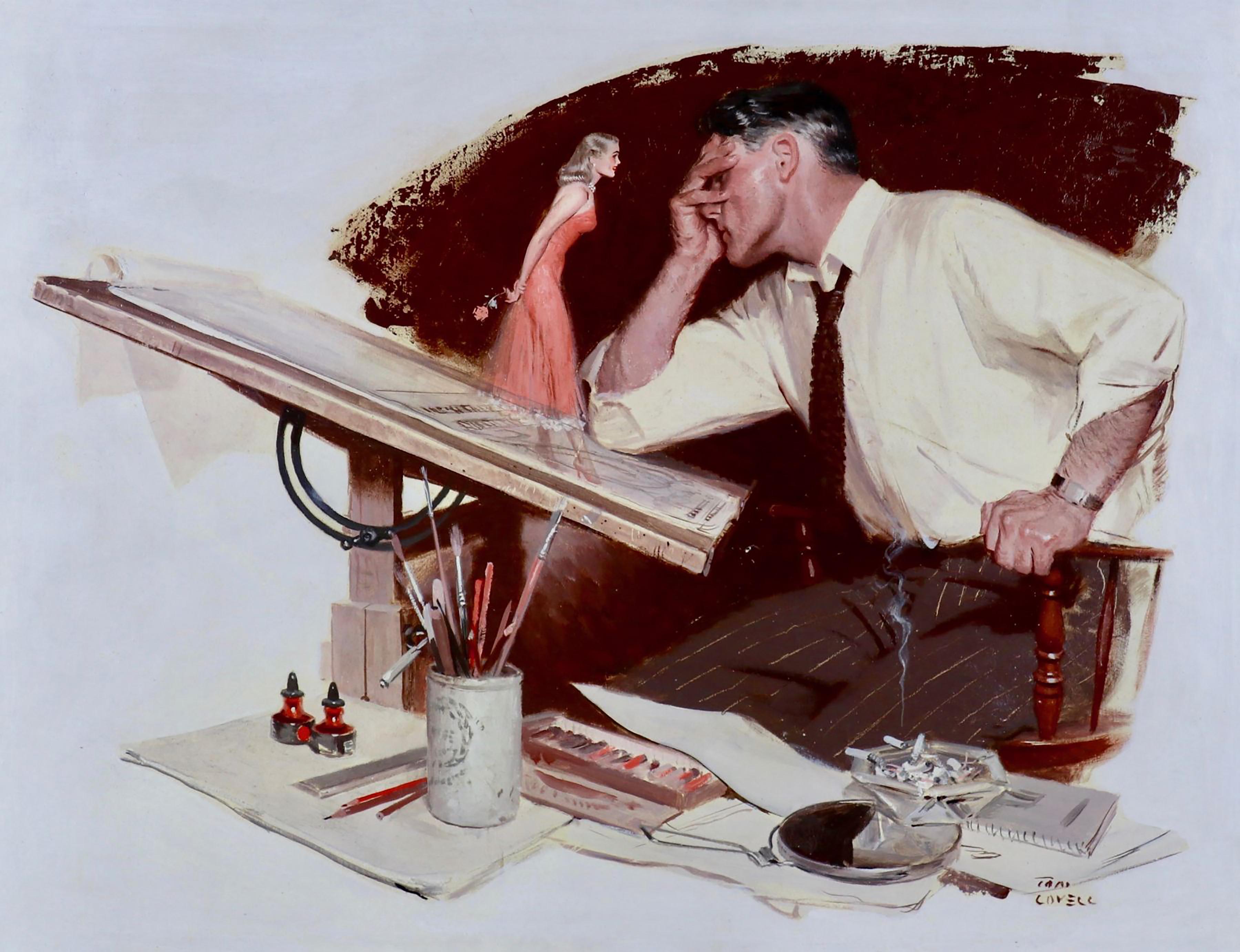 Artist s work. Tom Lovell художник. Tom Lovell (1909 – 1997).